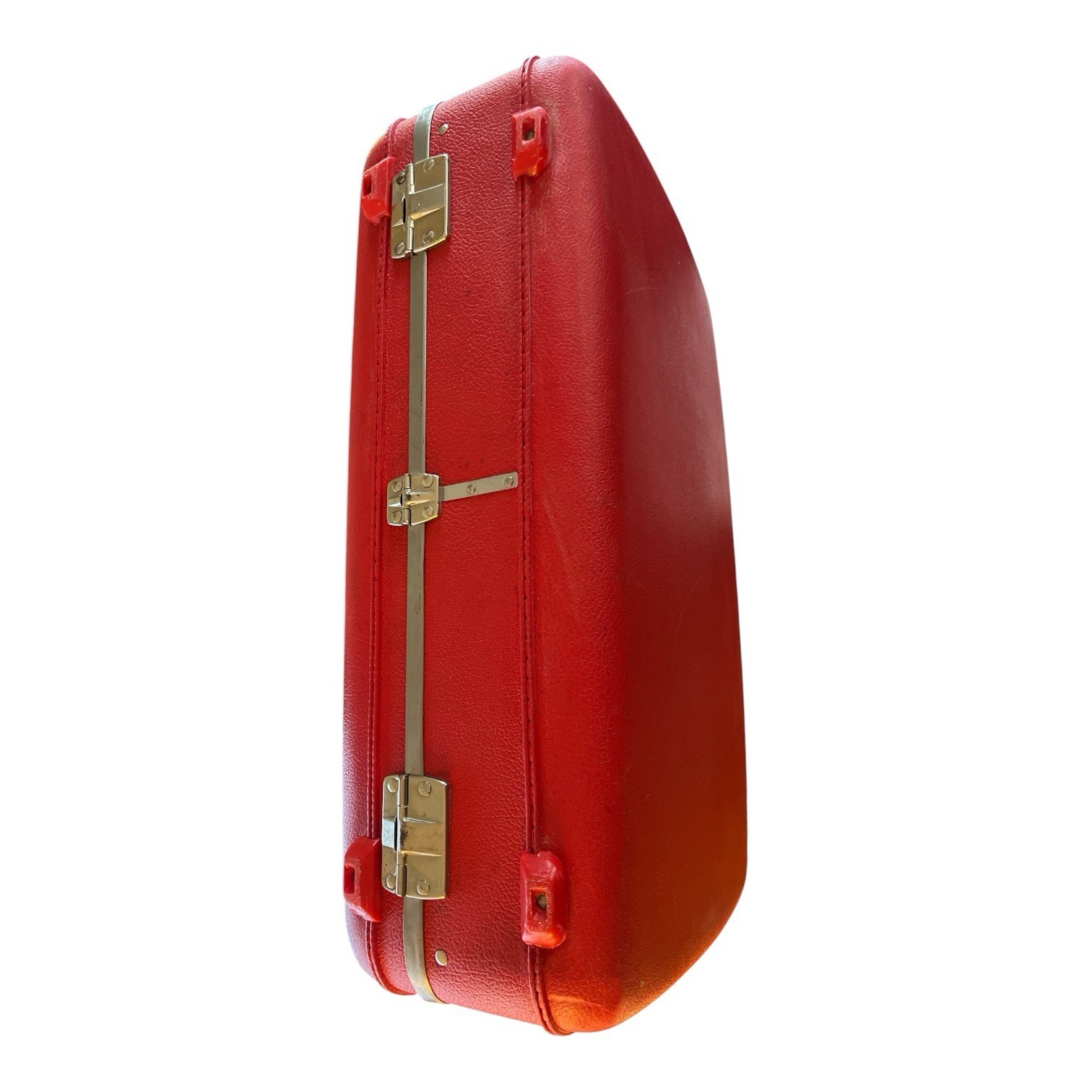 Vintage AMERICAN TOURISTER “TIARA” RED HARD-SHELL SUITCASE 24″ X 17″ X 8″ 1960s