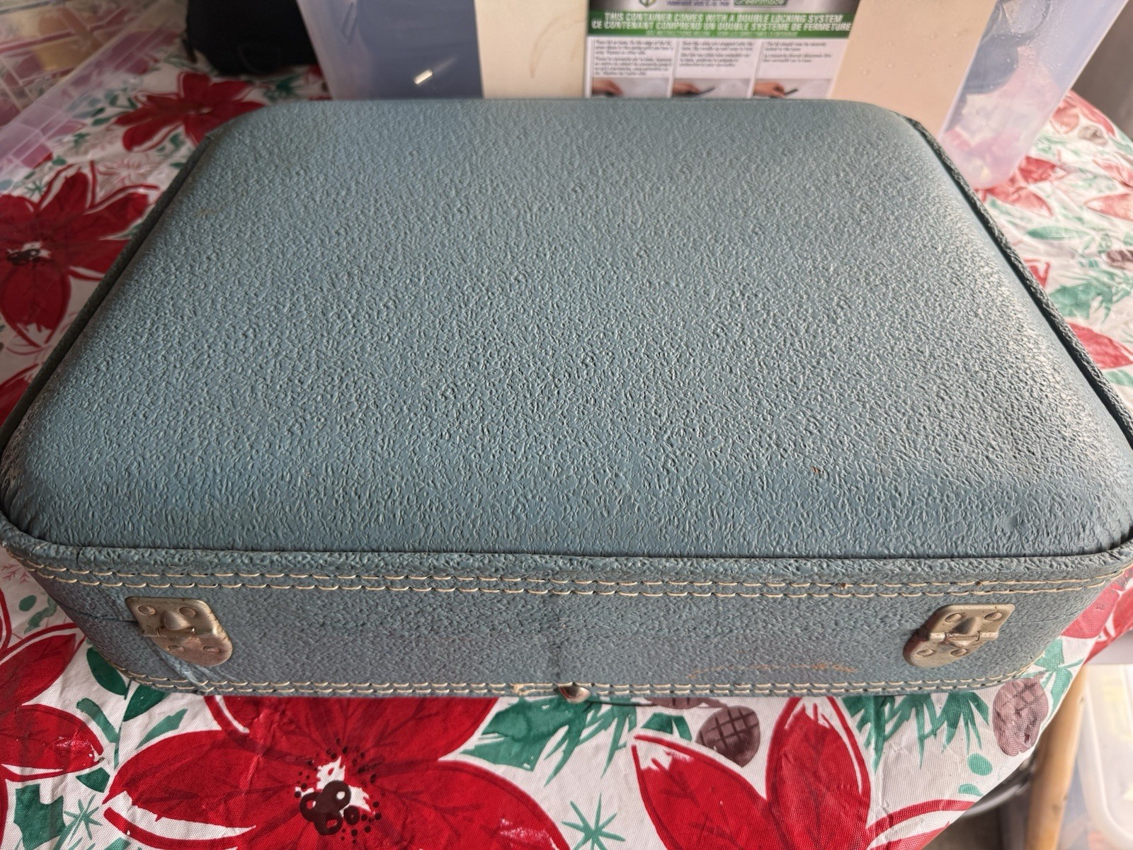 1950s Vintage Baby Blue Dorothy Rates Luggage