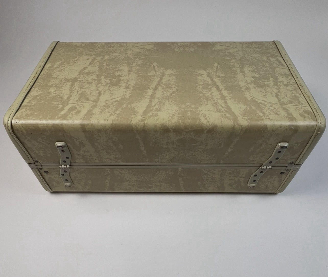 Vintage Samsonite Silhouette Cream Marble Hard Shell Suitcase Overnight Travel