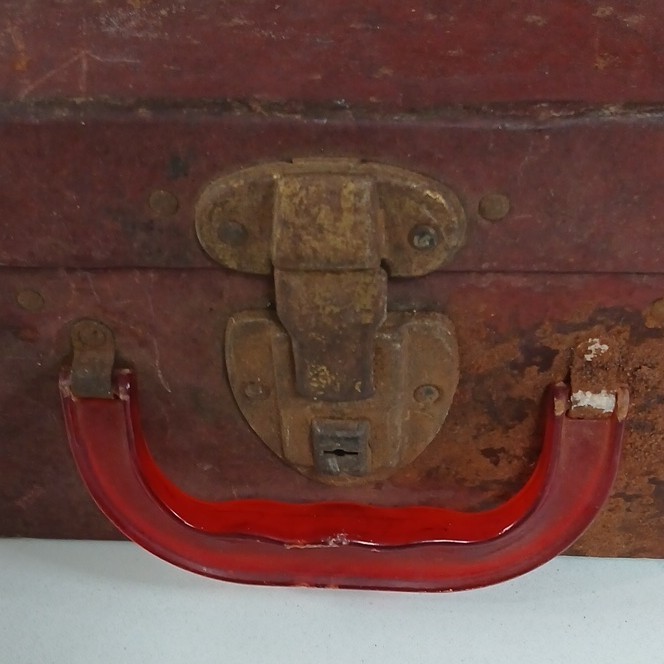 United Commercial Travelers Member True Vintage 1900s Hard Metal Suitcase