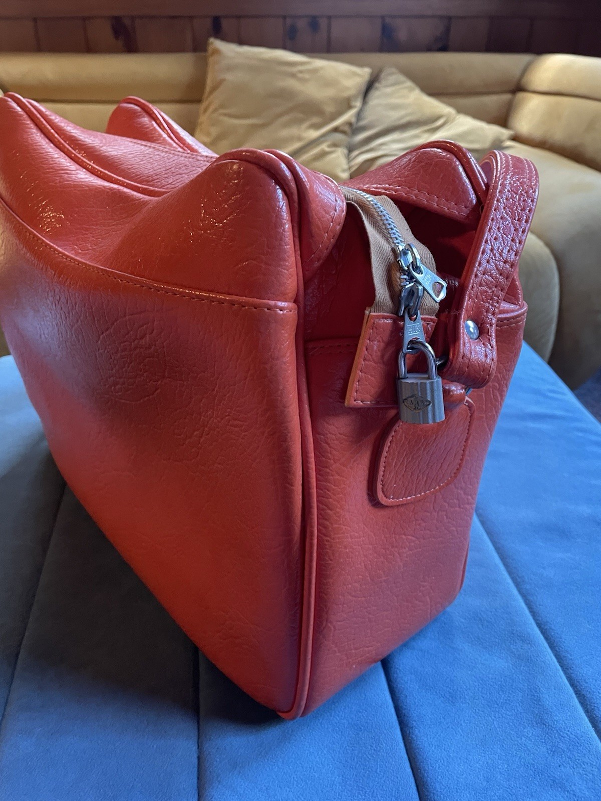 Amelia Earhart Vintage Orange Luggage