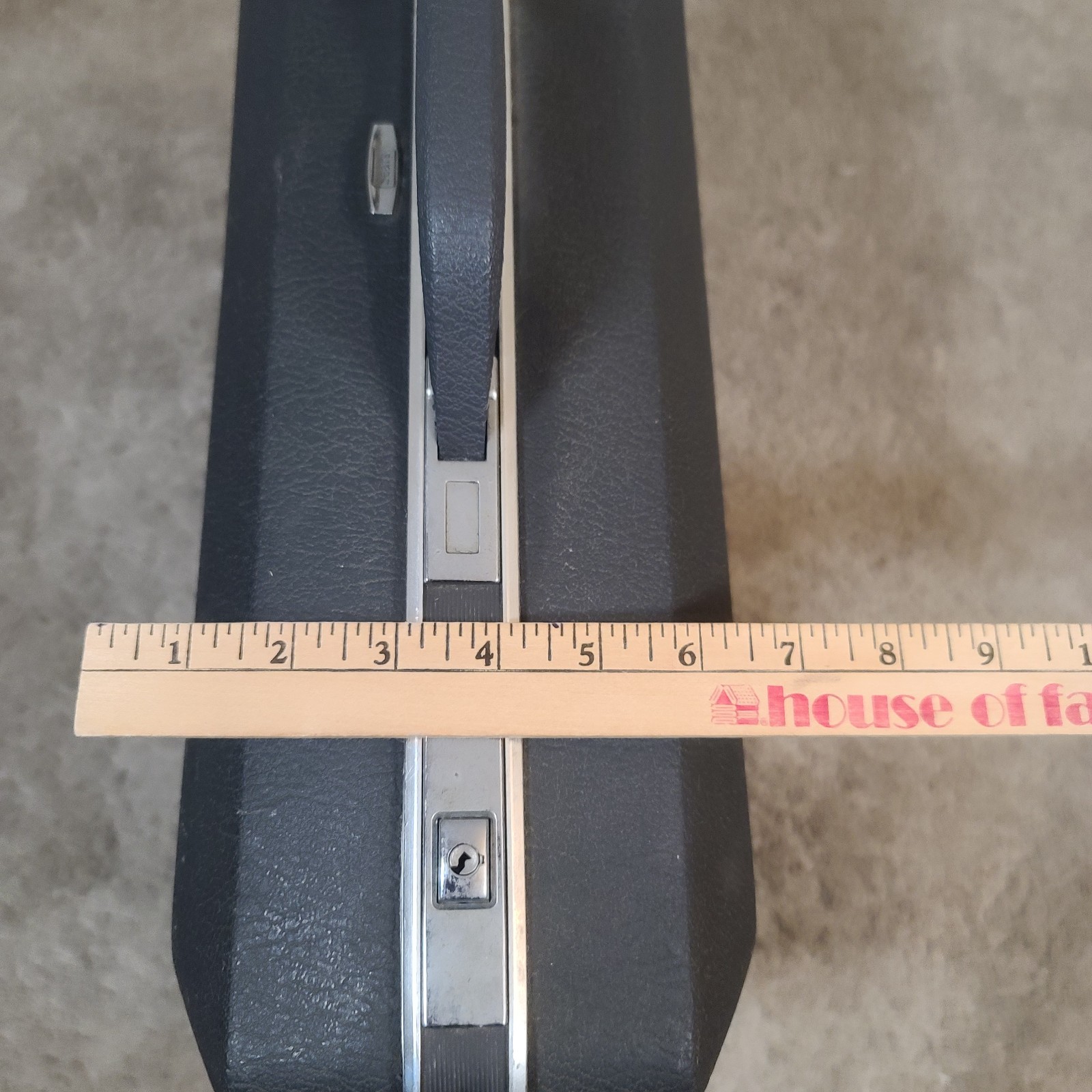 Vintage Sears Forecast Hard Shell Luggage Set w/Dividers Dark Gray No Keys