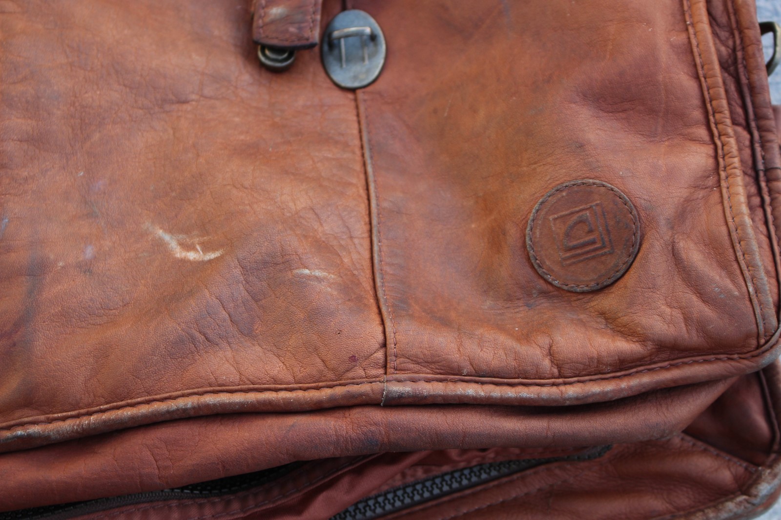 Vintage All Leather Garment Bag Travel Bag One of a Kind