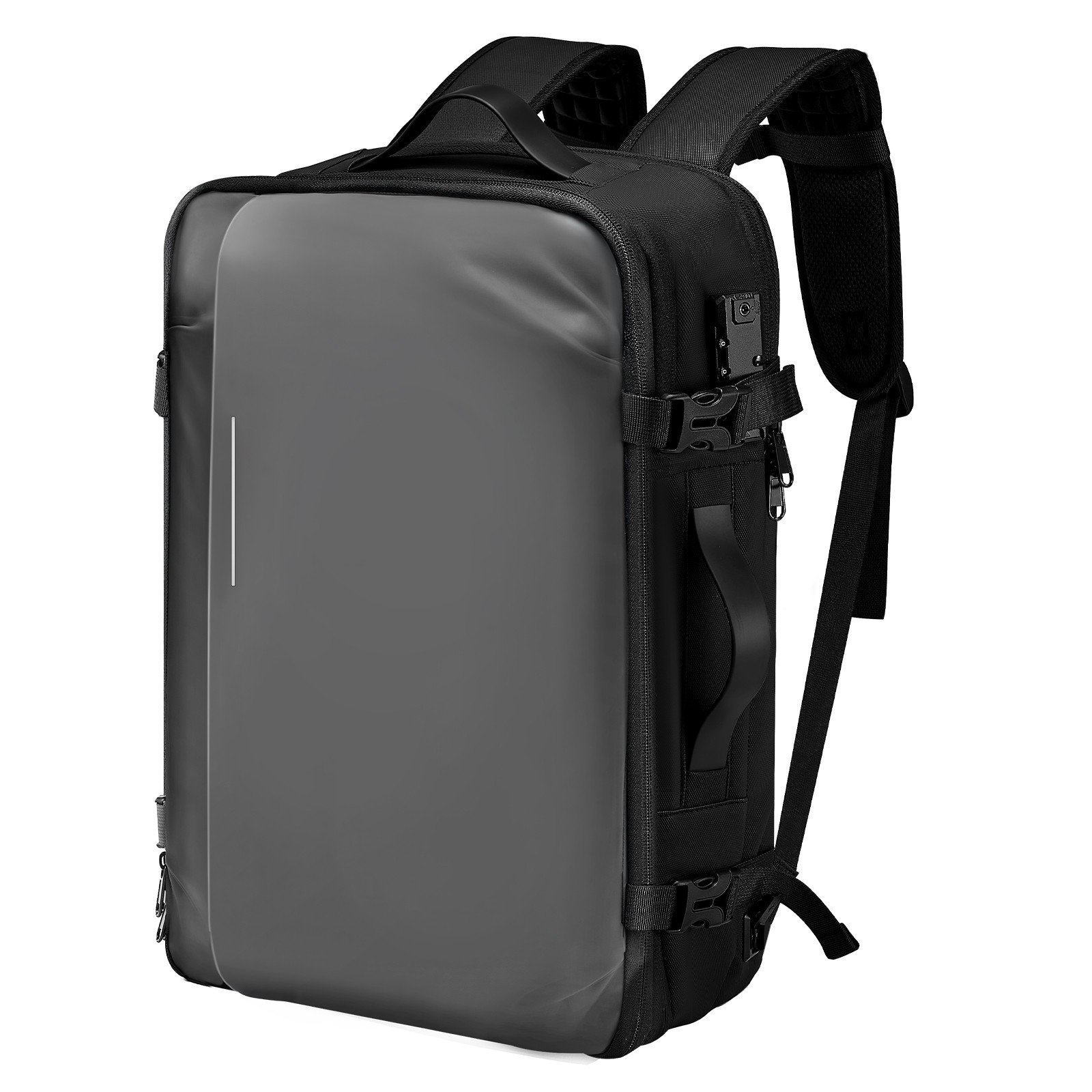 Uimoso 65L Travel Backpack with Vacuum Compression and Pump, Gray