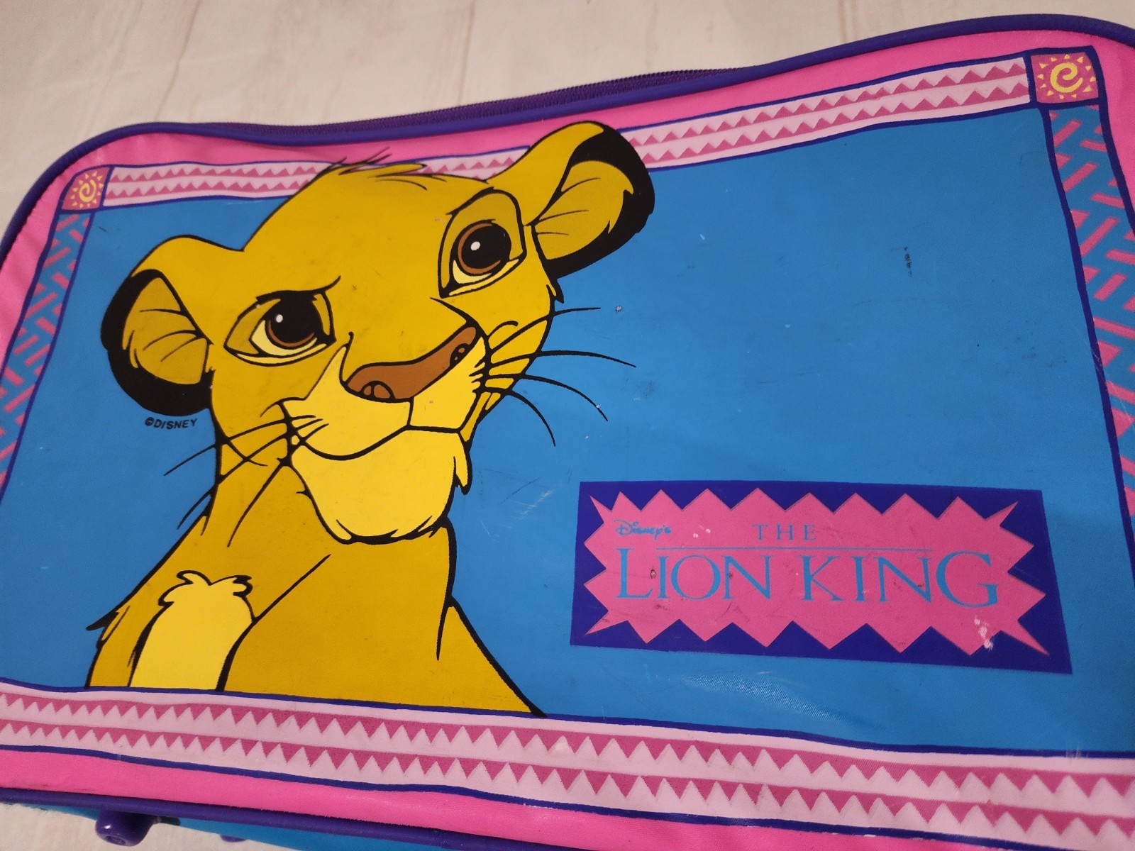 Vintage 90s Disney The Lion King Travel Case Luggage Case