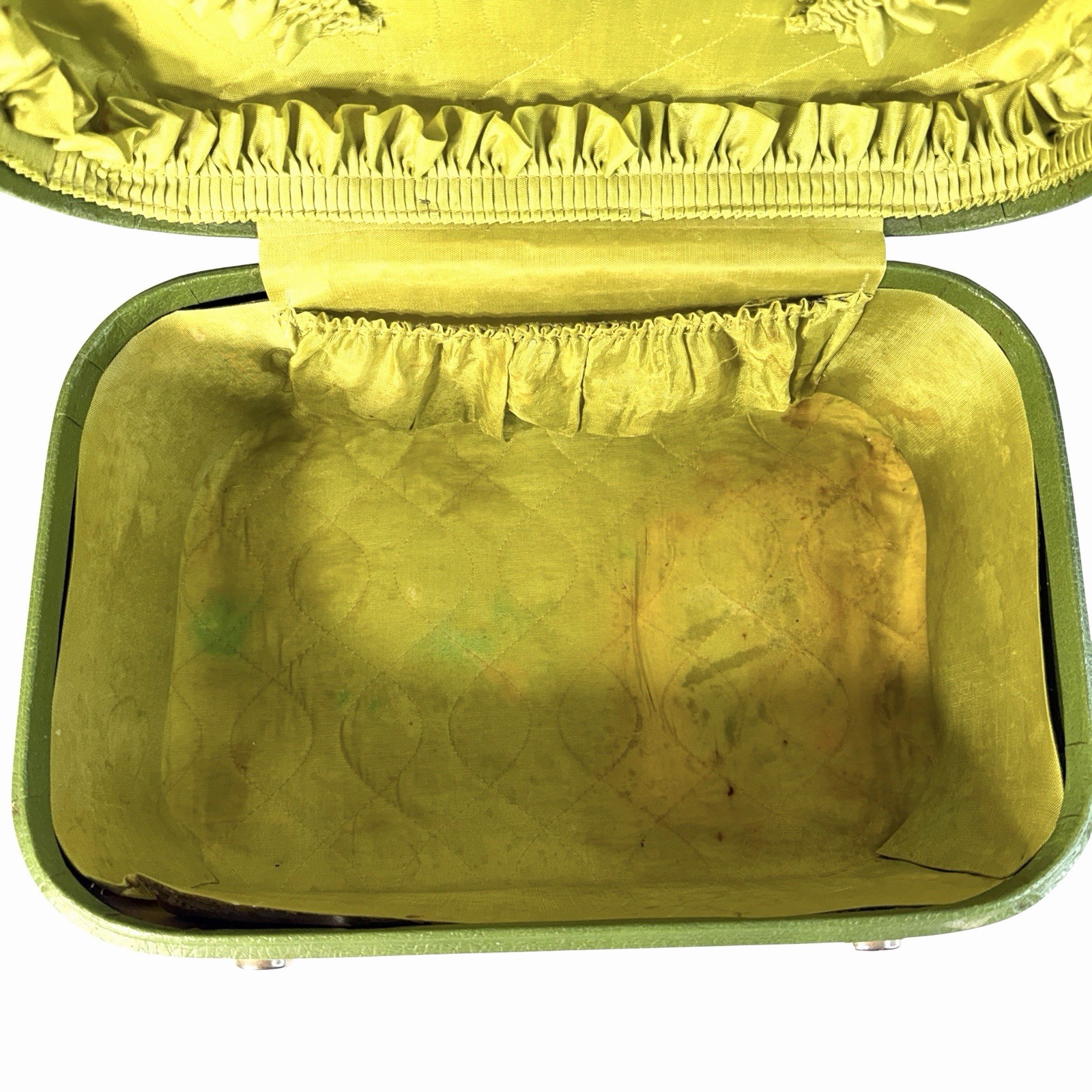Vintage 1960s Samsonite Silhouette Ambassador Luggage Avocado Green USA Made