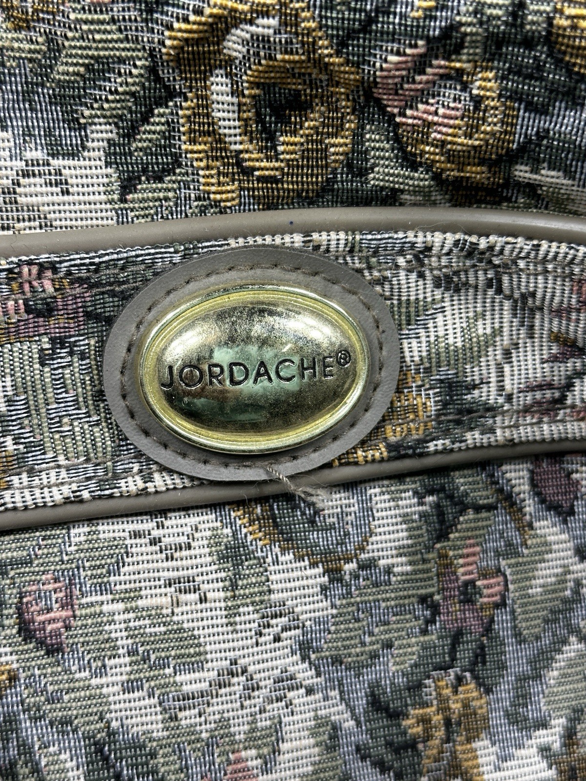 Vintage Jordache Floral Cottagecore Tapestry Carpet Bag Carry On Weekender 20”