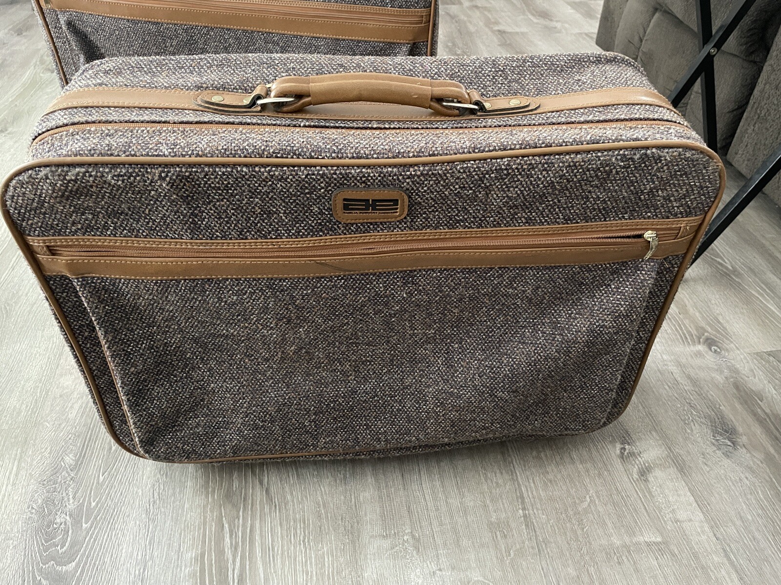 Rare Vtg Amelia Earhart British Tweed Luxury Series Luggage Set Of 4!! Excellent