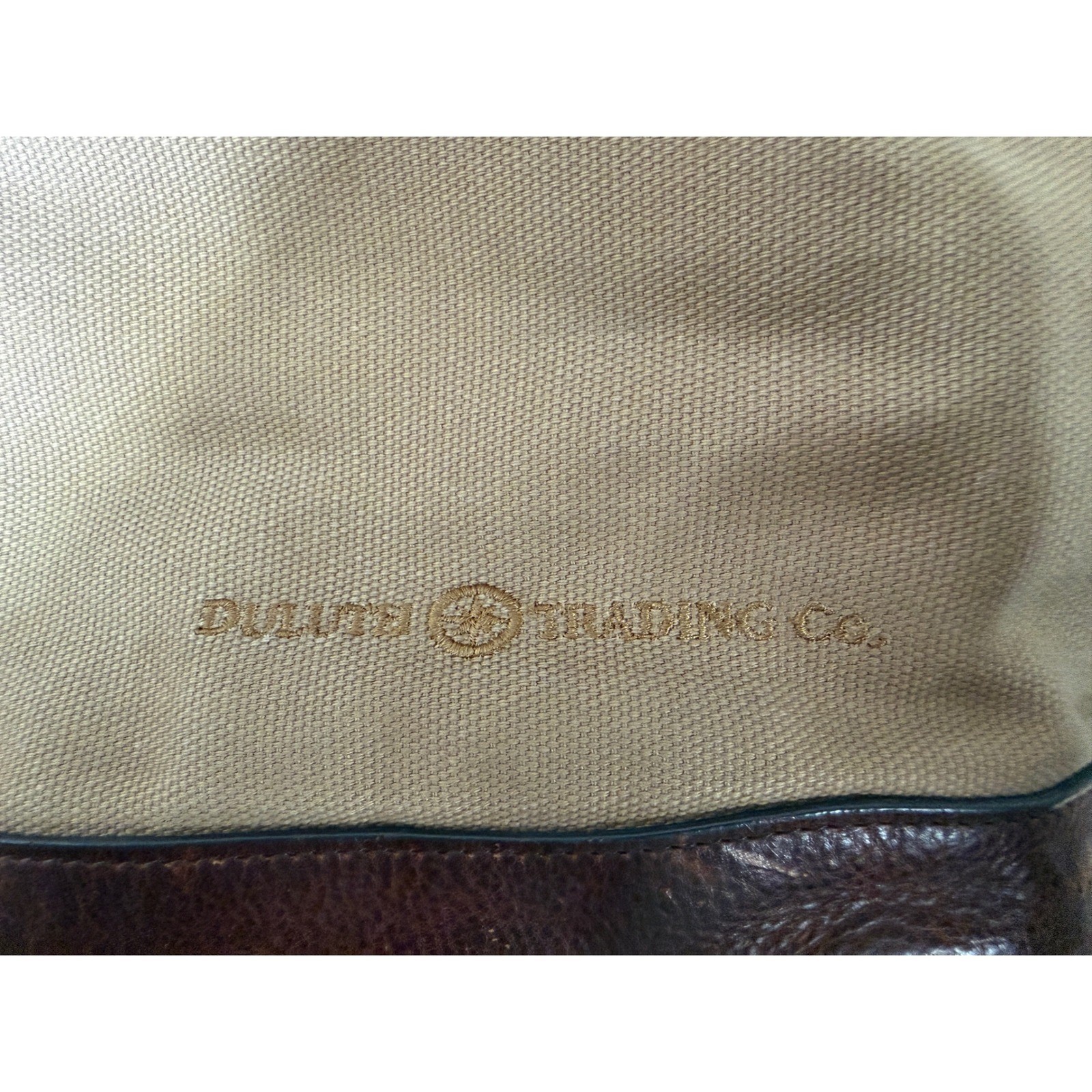 Duluth Trading Co Travel Bag Unisex Large Brown Vintage Canvas Leather Trolley