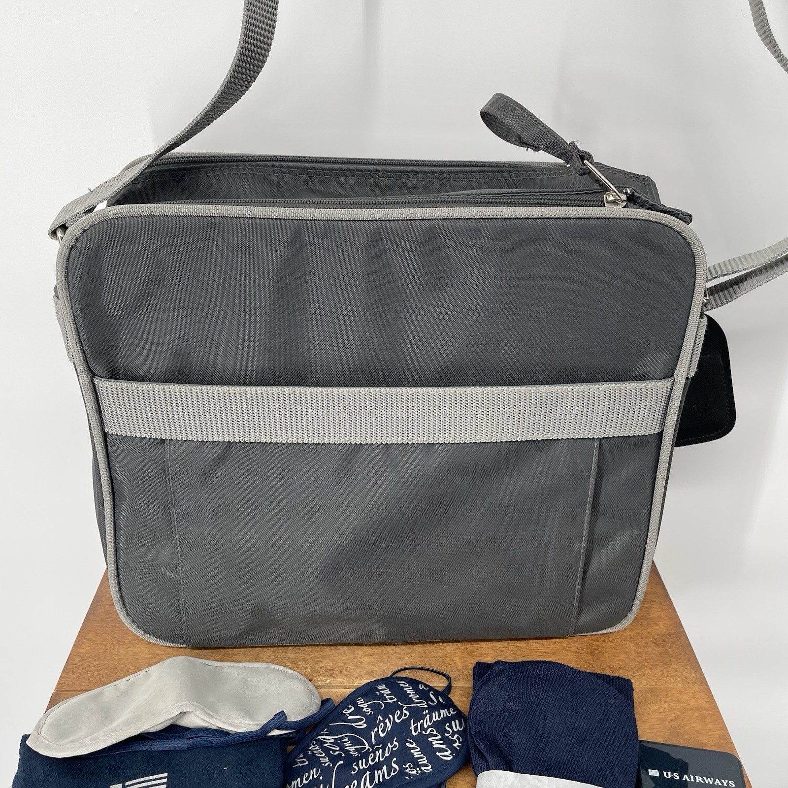 Samsonite Profile II Carry On Travel Bag Gray Soft Sided Shoulder Luggage Extras