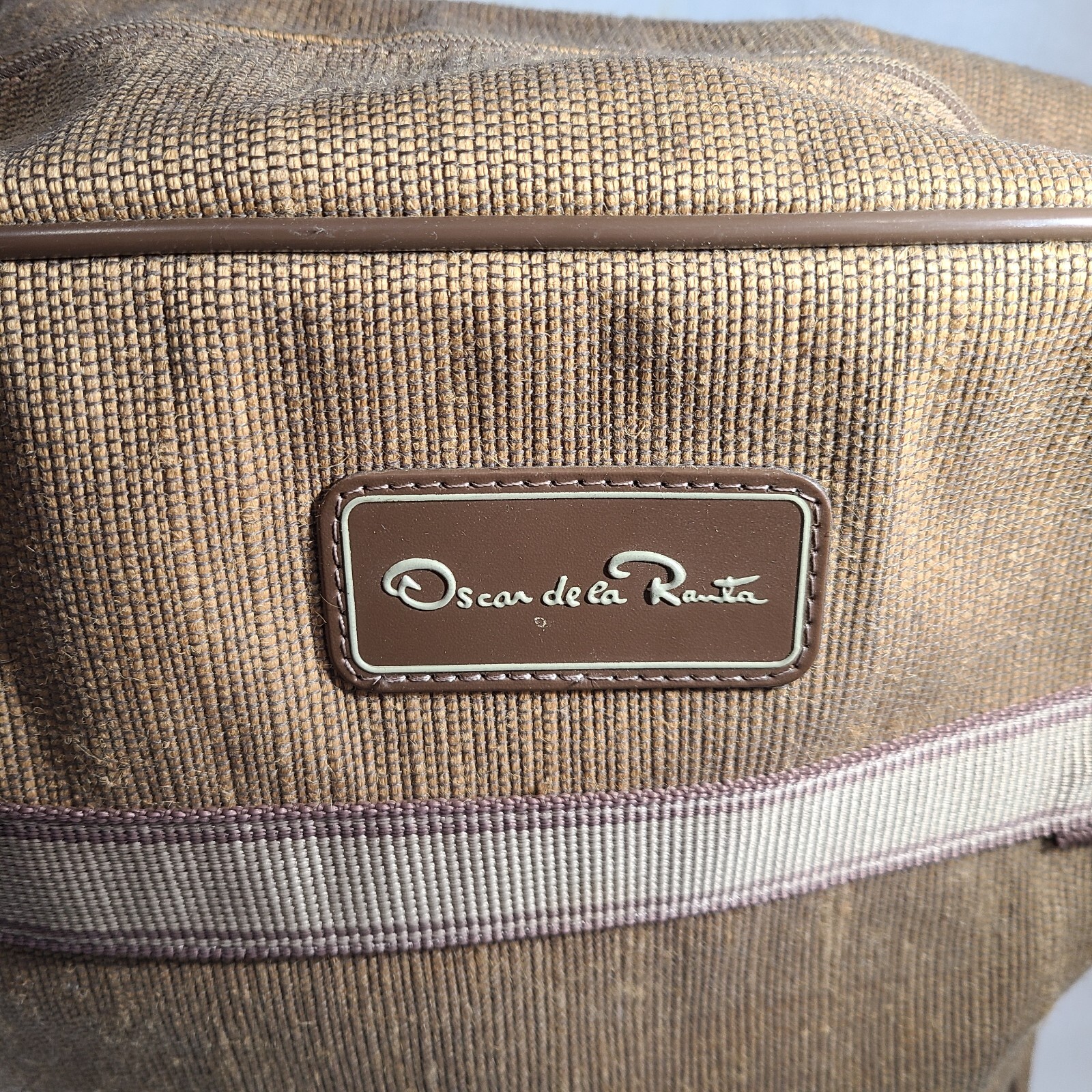 Vintage Men’s Oscar de la Renta 12″ x 13 Tweed Shoulder Bag/carry on/overnight