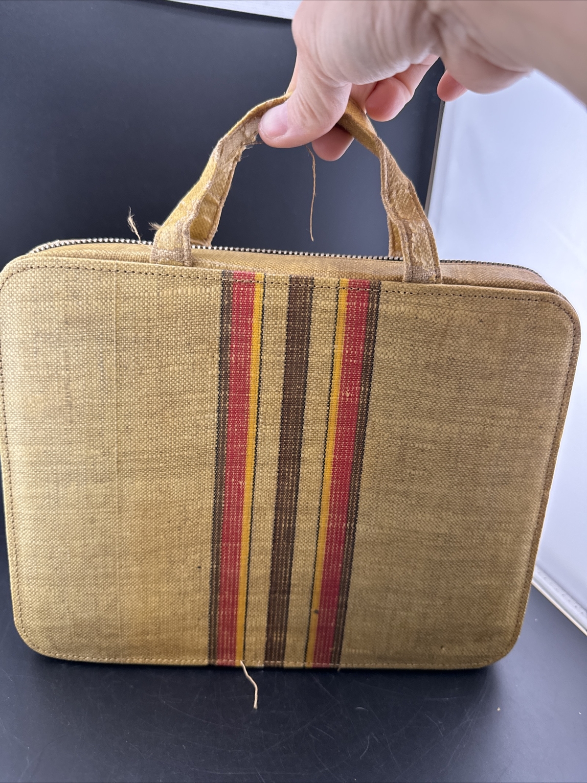 1950s Brown Travel Toilet Suitcase with Accessory Set 📦