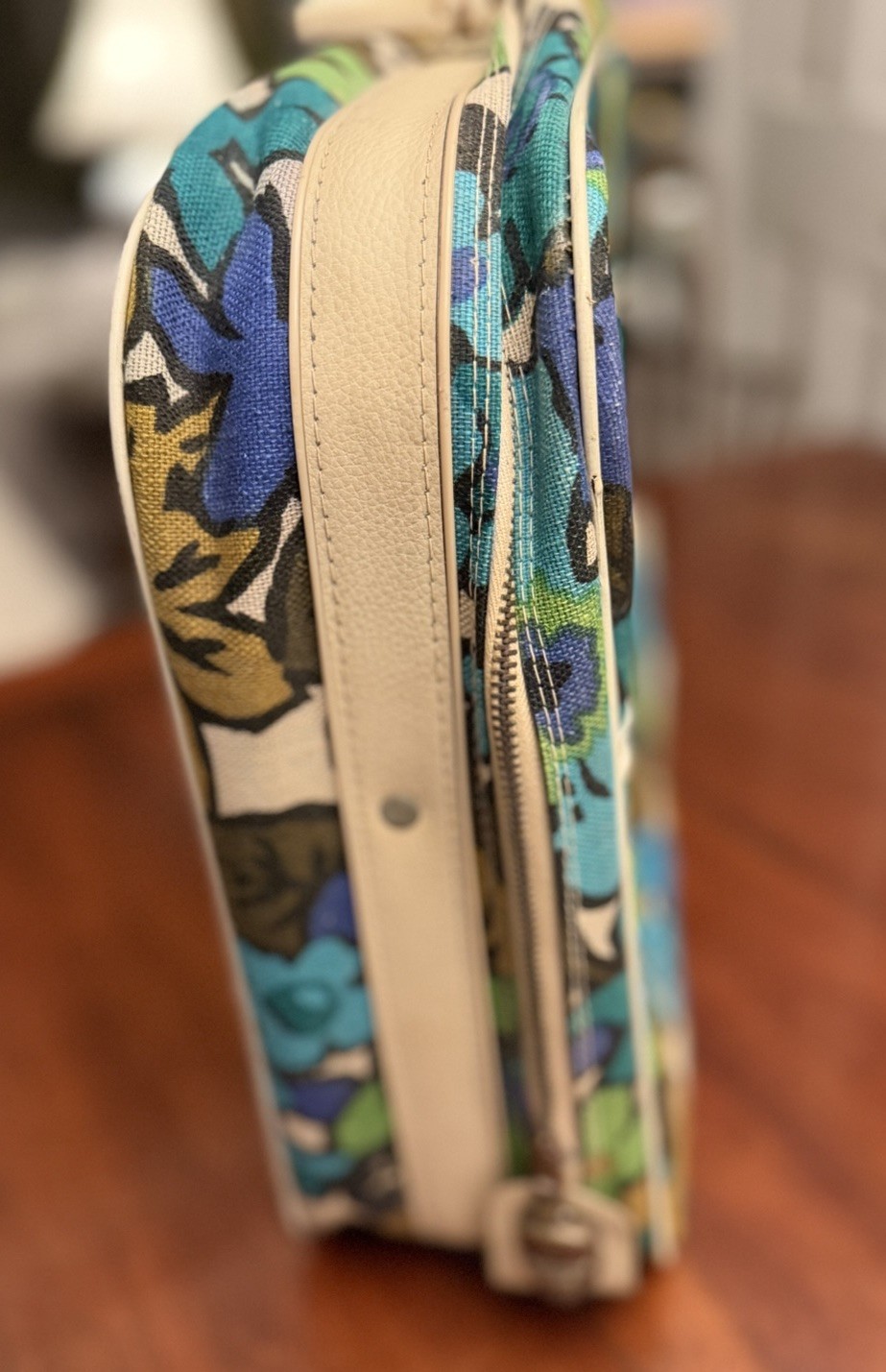 Vintage Bantam Travelware Floral Canvas Suitcase Mod 1970s Psychedelic