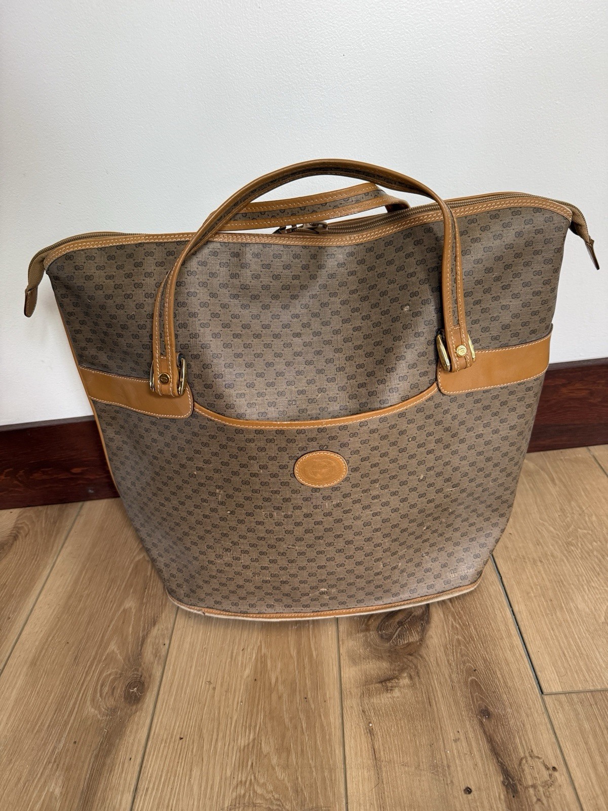 Vintage Gucci GG Monogram Soft Suitcase Canvas Luggage