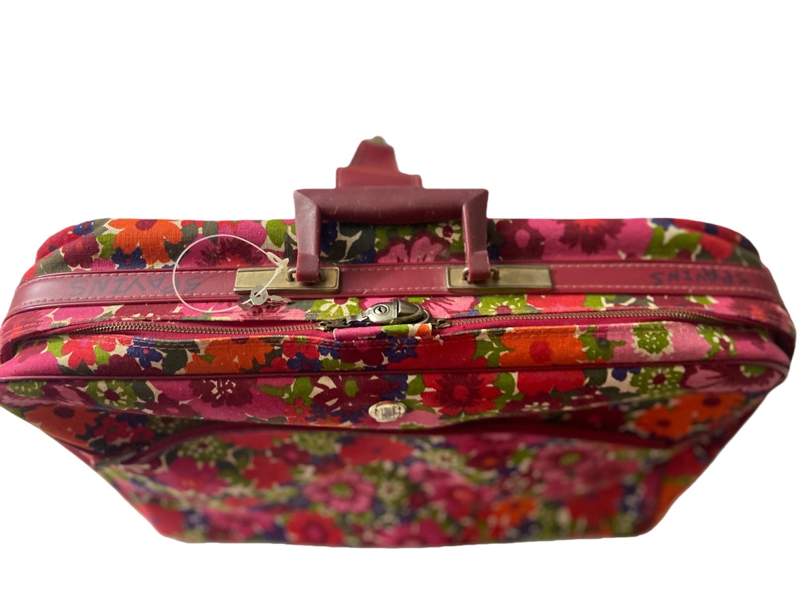 Vintage 60s 70s Floral Suitcase Japan Flower Power