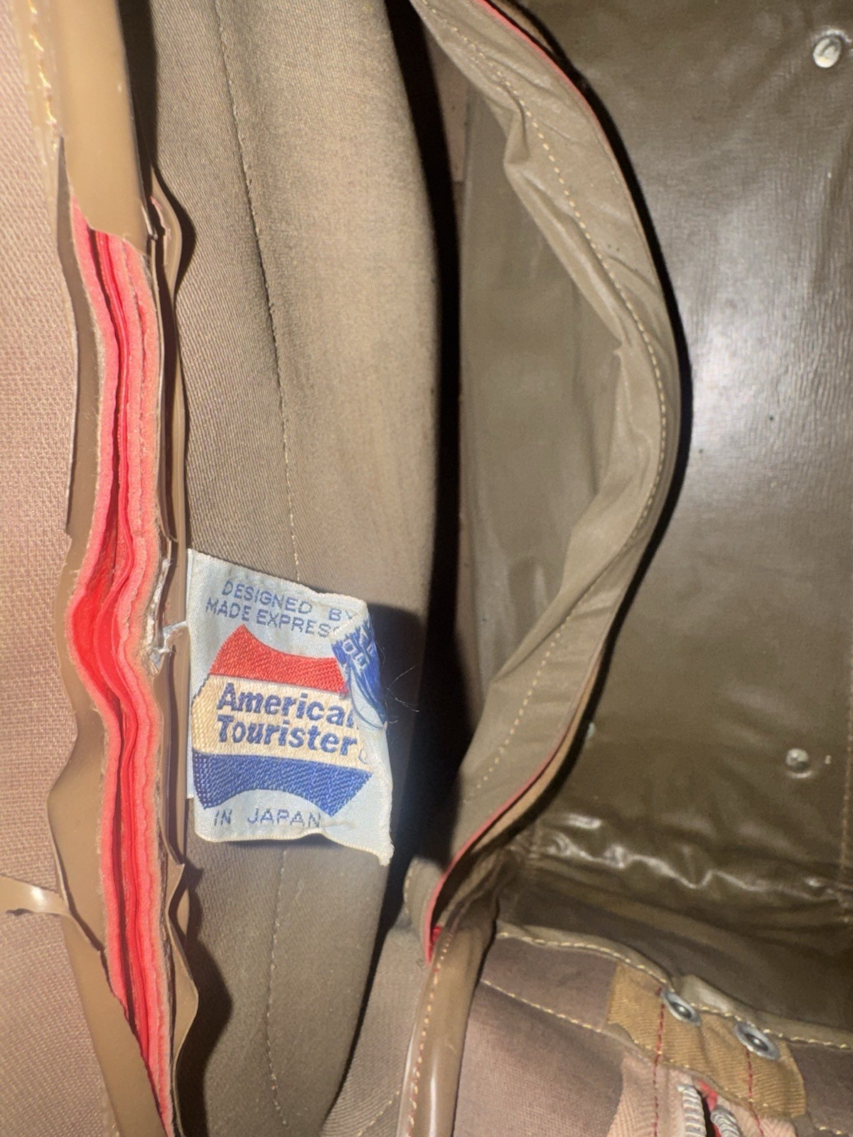 Vintage American Tourister Escort Shoulder Tote Red Carry-on Overnight Bag