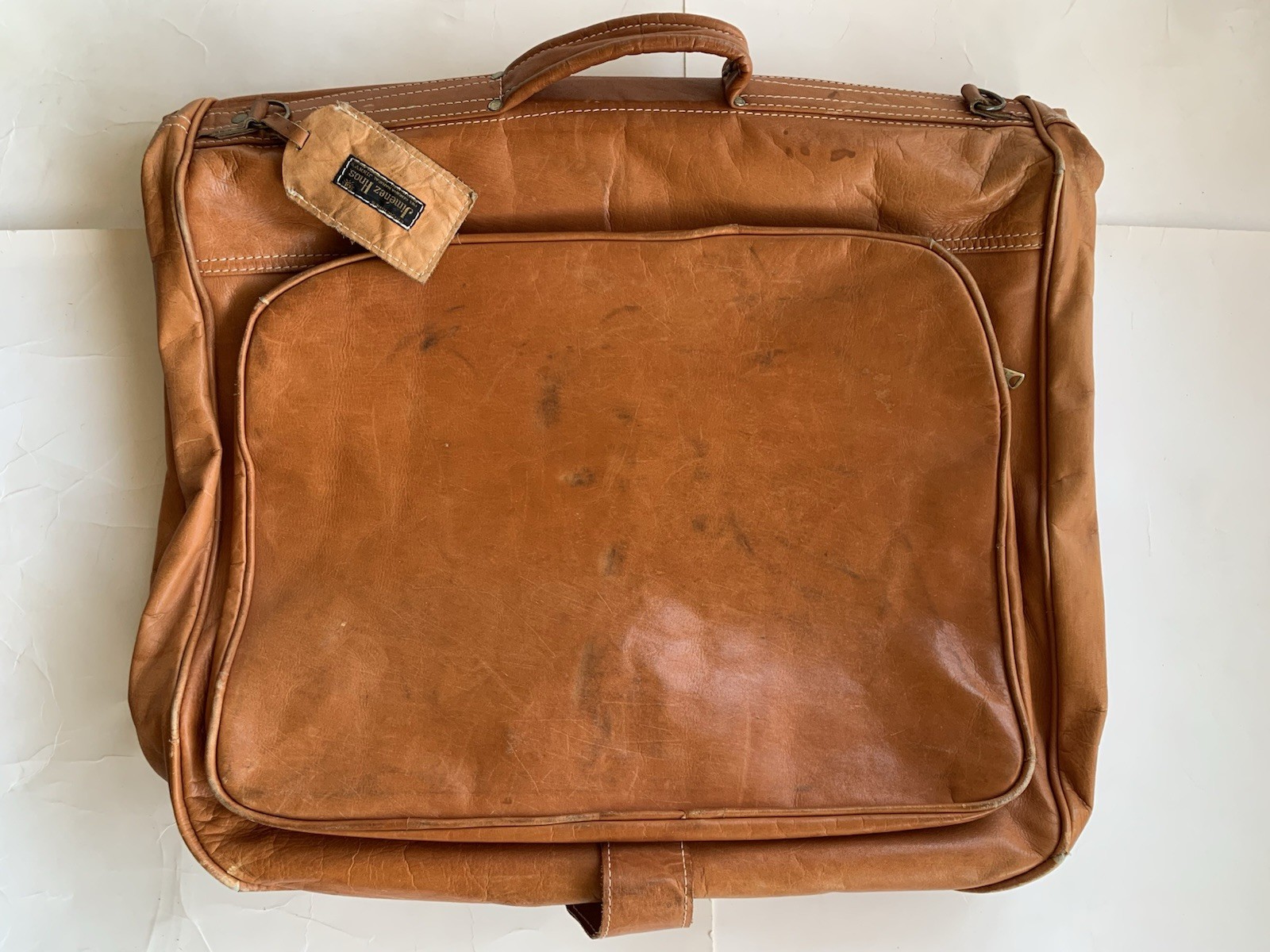 VINTAGE Jimenez Hnos. “JIMMY’S” All Leather Suit Garment Wardrobe Bag MEXICO