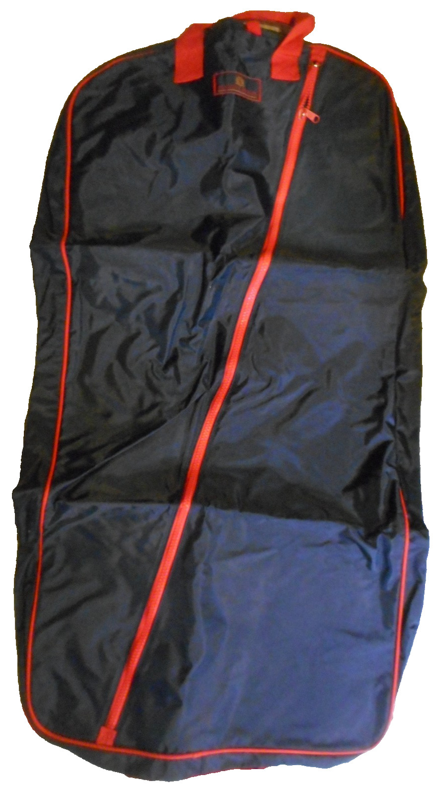 Benson Hedges Garment Bag Luggage Lightweight Black Vinyl Red Zip 80s PROMOTION