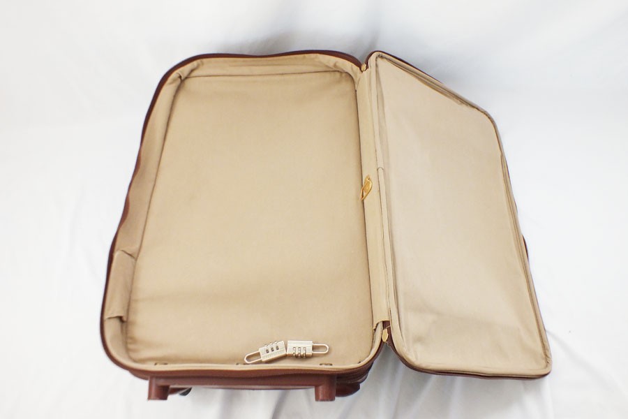 Hartmann Belting Leather 22″ Carry On Roller Suitcase Luggage CLEAN Rich Brown