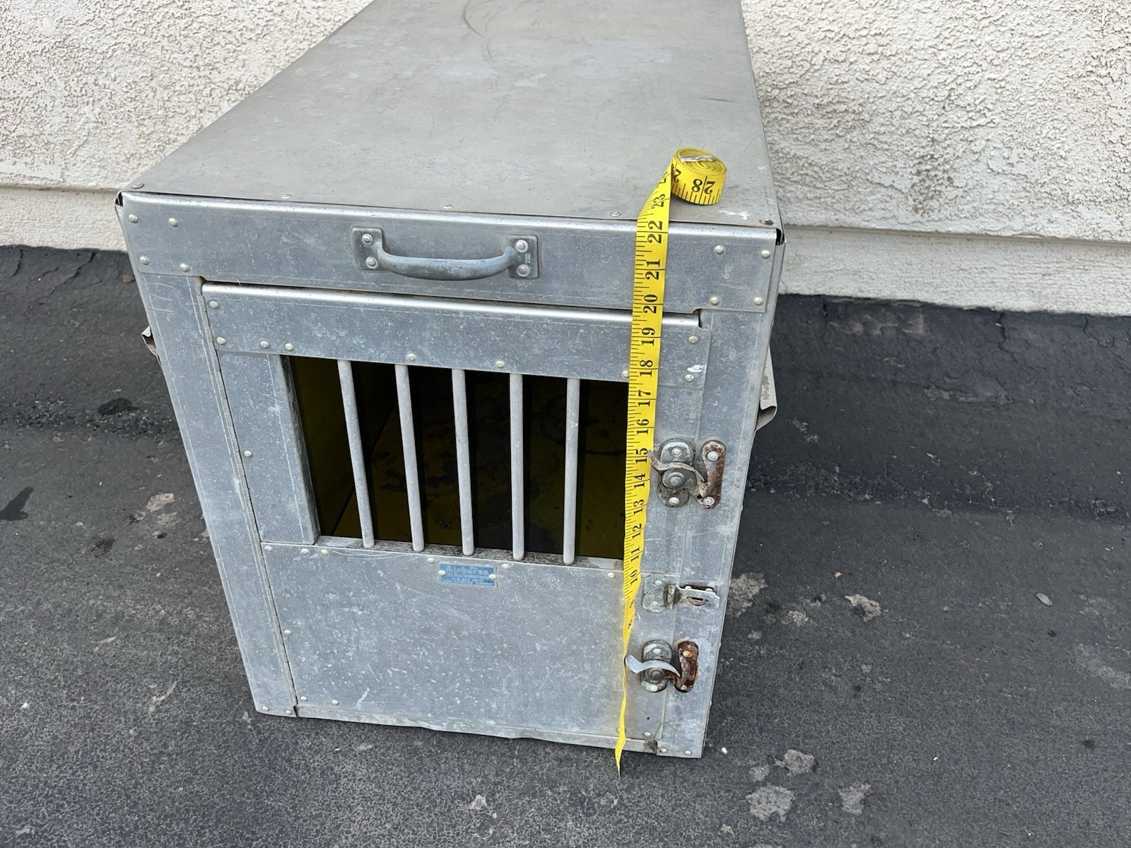 Large Vintage Airborne Heavy Duty Dog Pet Wildlife Airline Cargo Crate Carrier