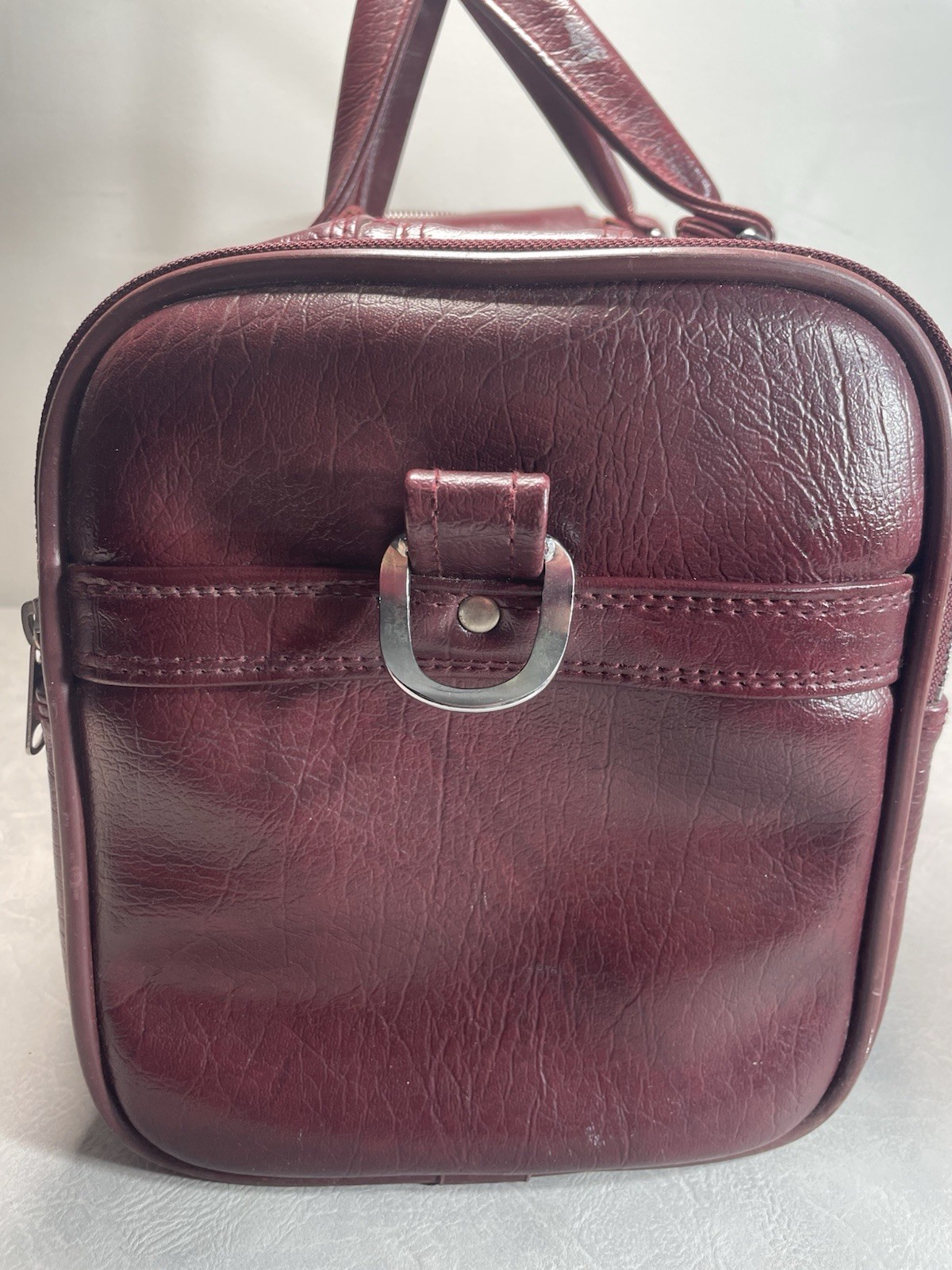 Vintage American Tourister Burgundy Carry On Travel Bag Weekender Duffel
