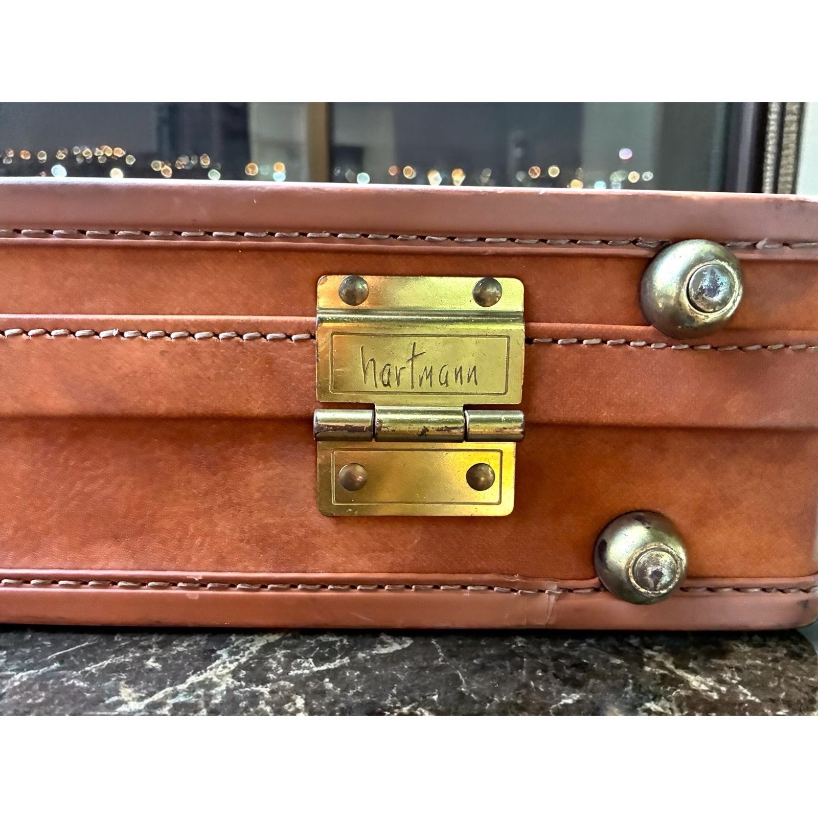 Vintage Hartmann Belting Leather Attache Briefcase Tan USA 18x13x5