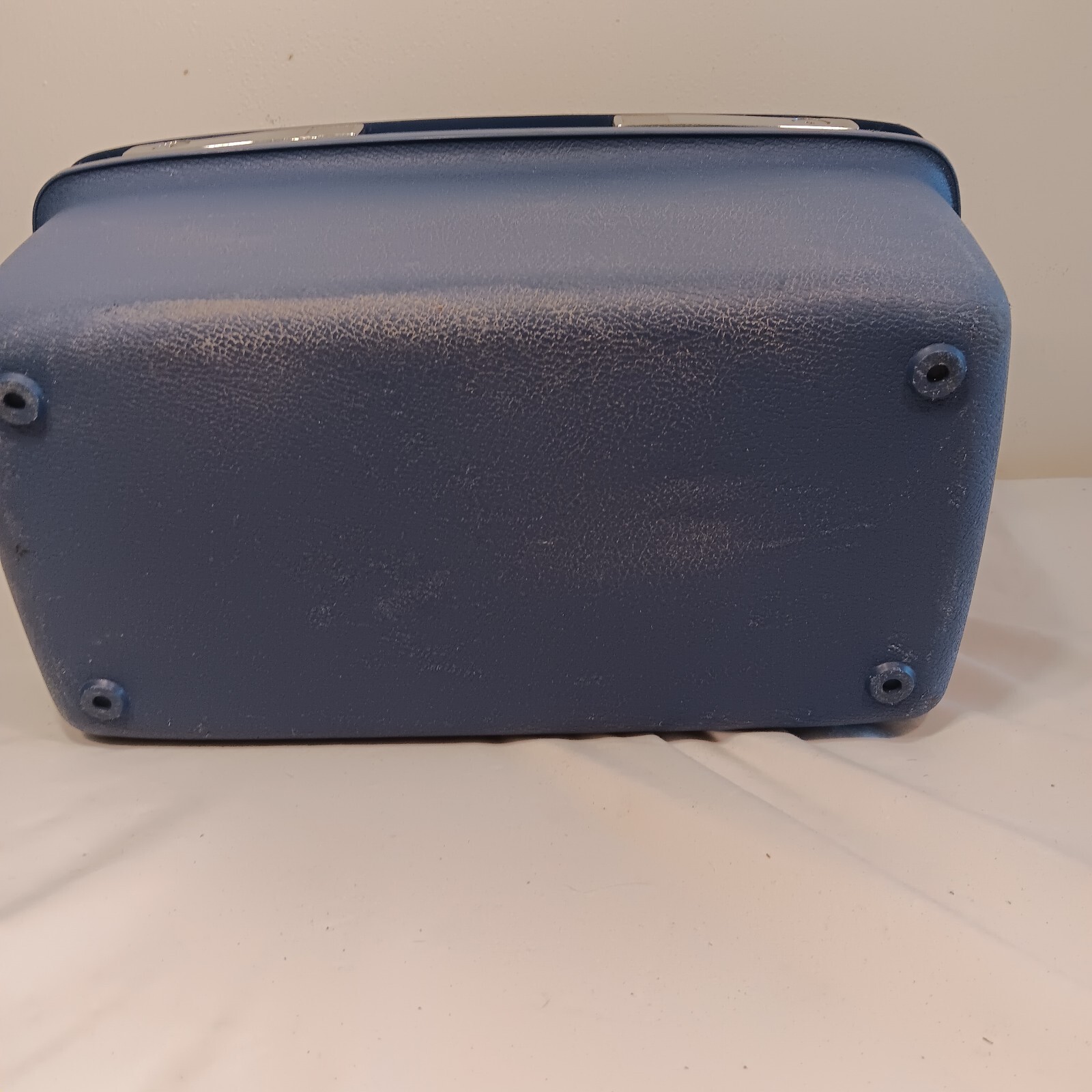 Vintage Blue Samsonite Concord Hard Traveling Train Case With Tray No Key