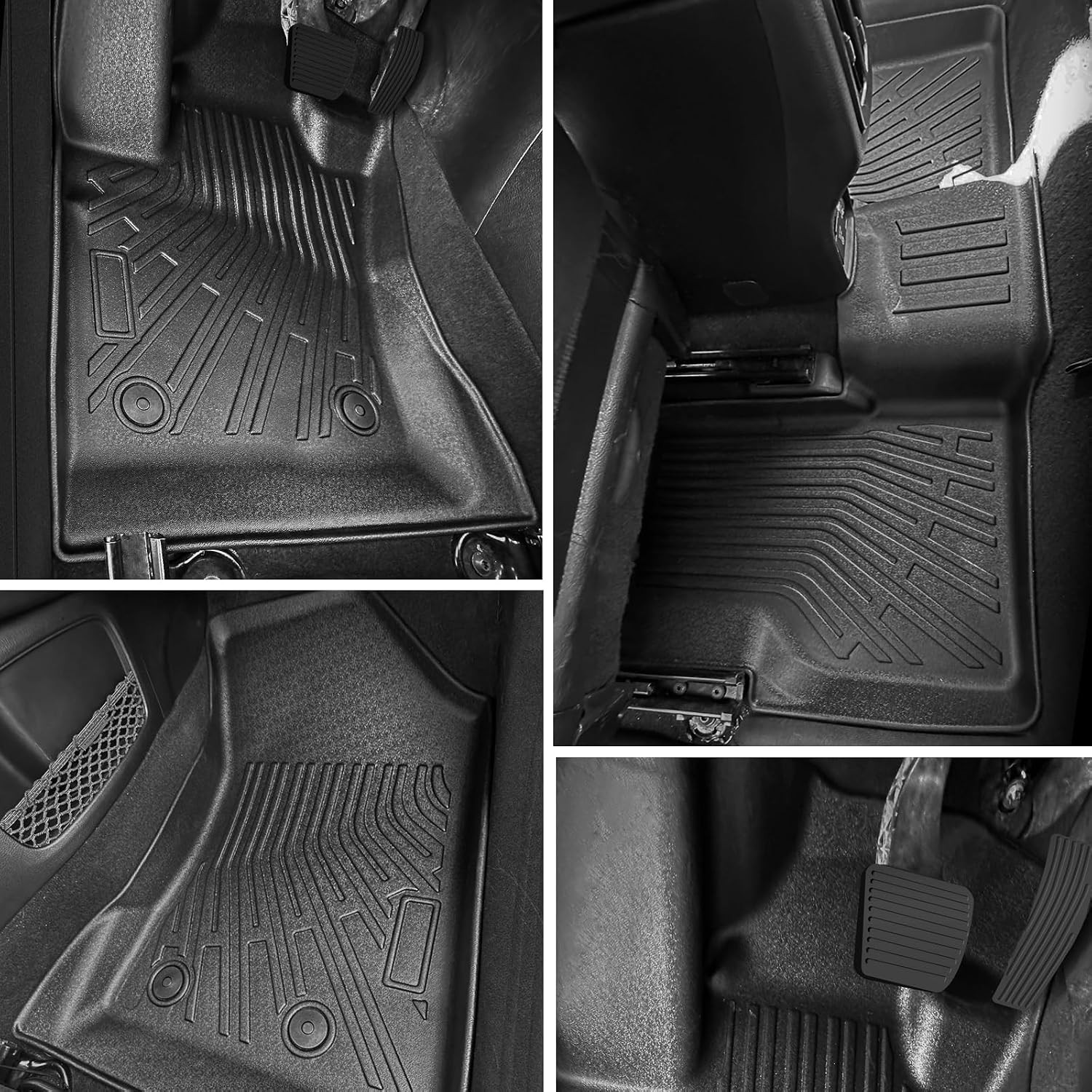 Black TPE Floor Mats Jeep Compass Full Set