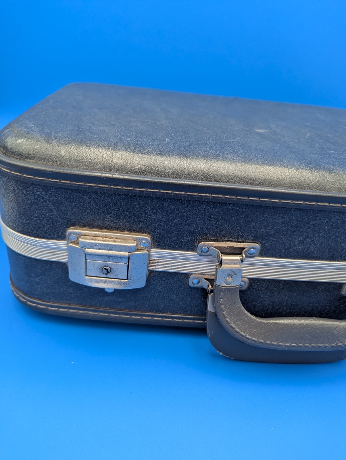 Unbranded Charcoal Dark Gray Hardshell Suitcase Luggage Vintage