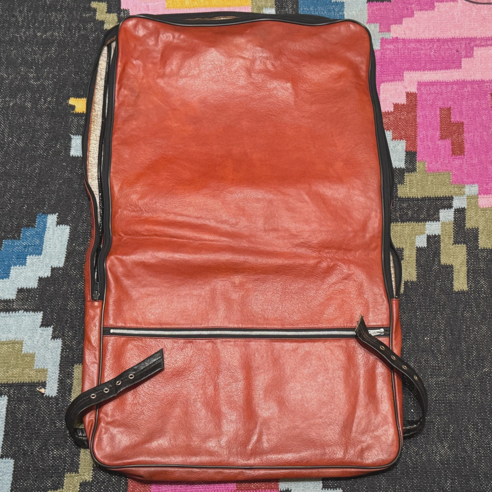 Adidas Garment Travel Luggage Bag, Burnt Orange, Vintage