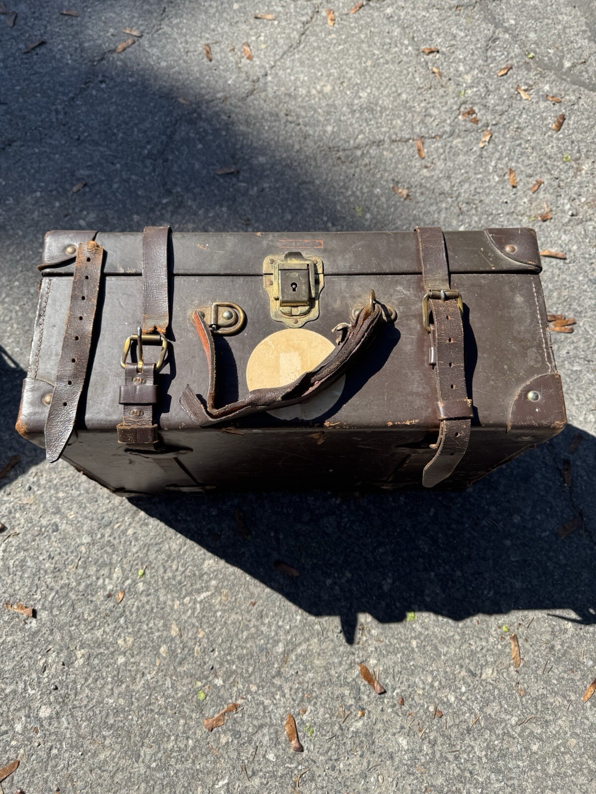 2 Vintage Excelsior Leather Luggage Travel Suitcase Briefcase 30s 40s Brown