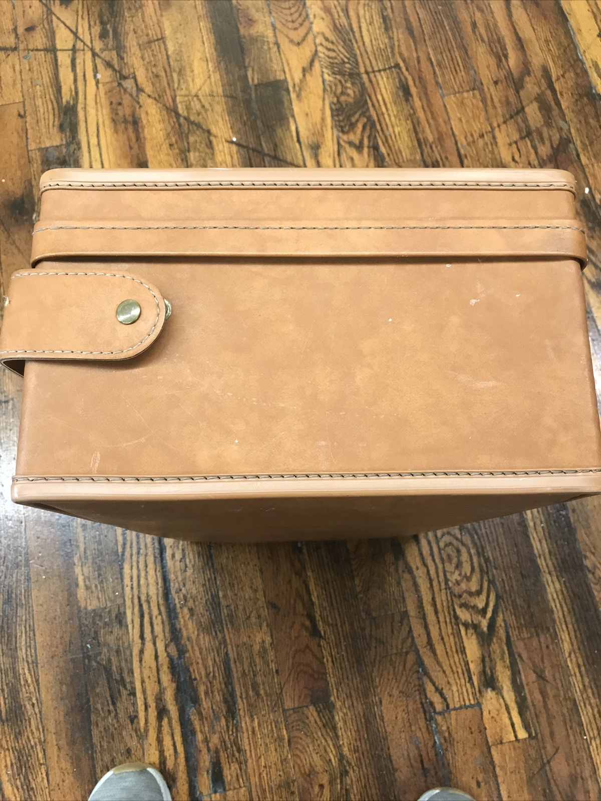 Vintage HARTMANN suitcase LEATHER luggage bag 21”x12”x7.5” Medium