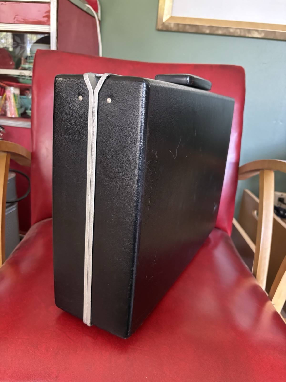 Samsonite Case With KEY Vintage Black Hard Shell Briefcase Lock 18″x12″x5″