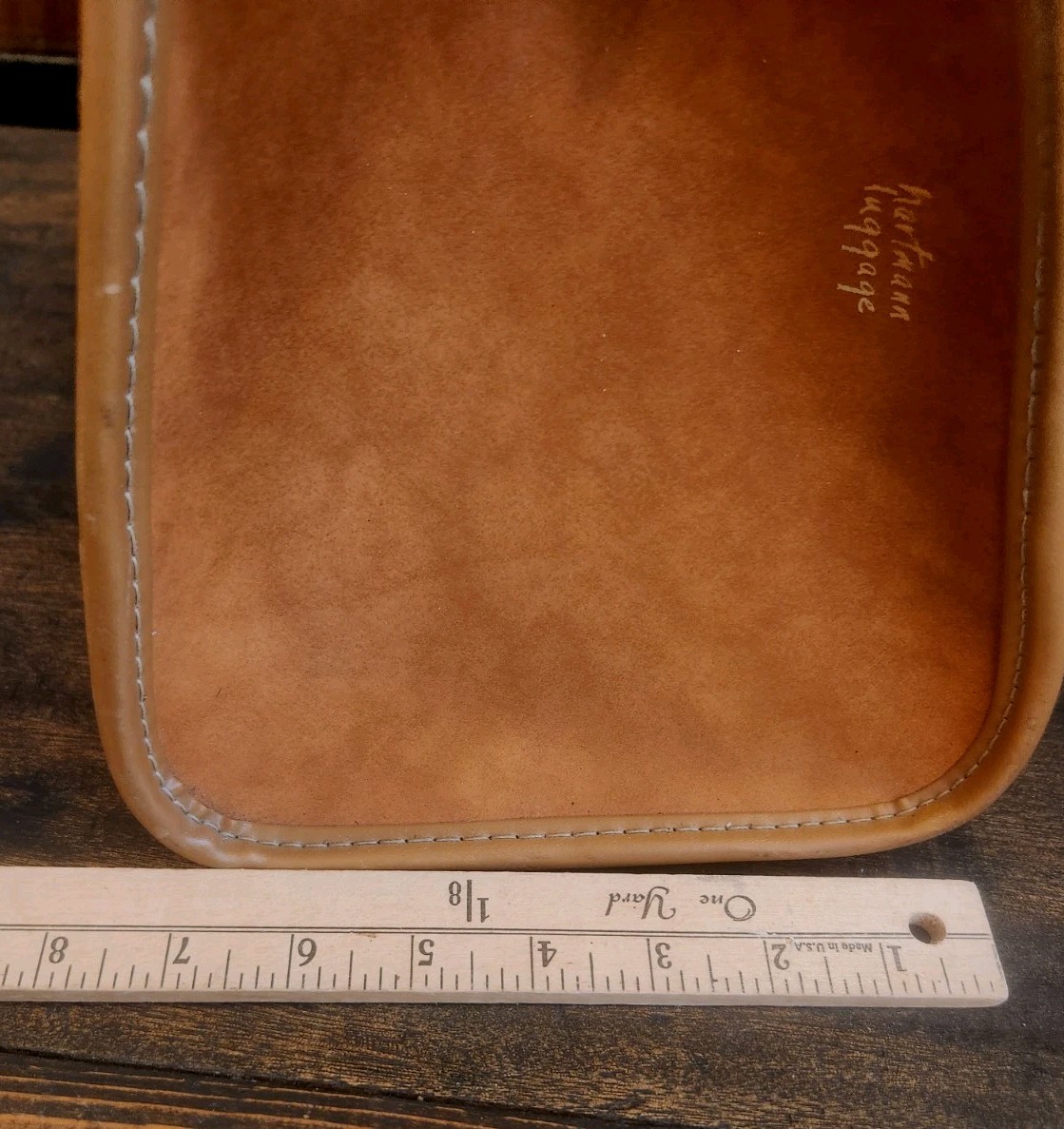 Vintage Hartmann Belting Leather Plastic Lined Weekender Bag