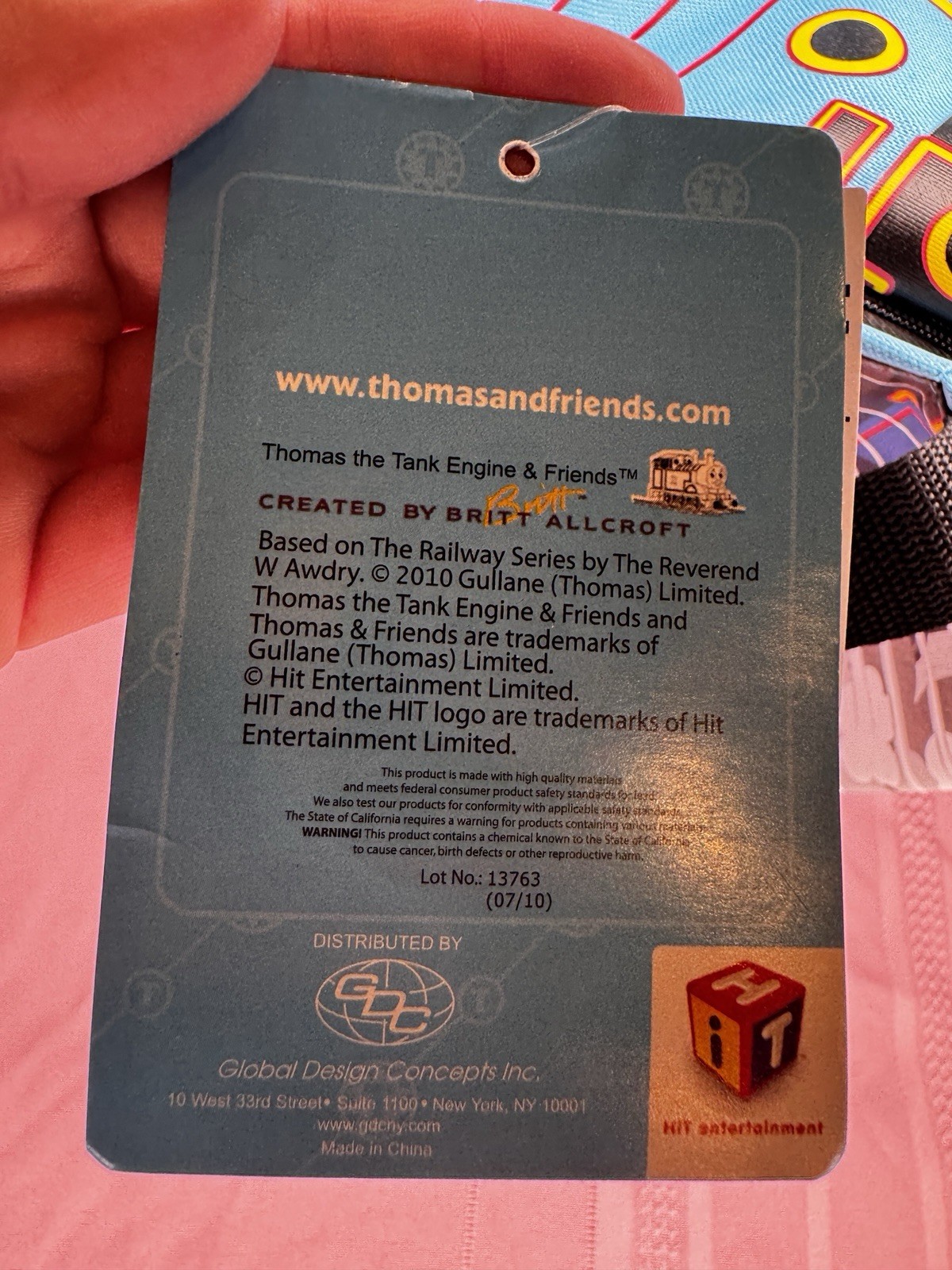 Thomas The Train 2010 NWT Kids Duffle Bag Travel Bag Railroad Engine Boys Toys