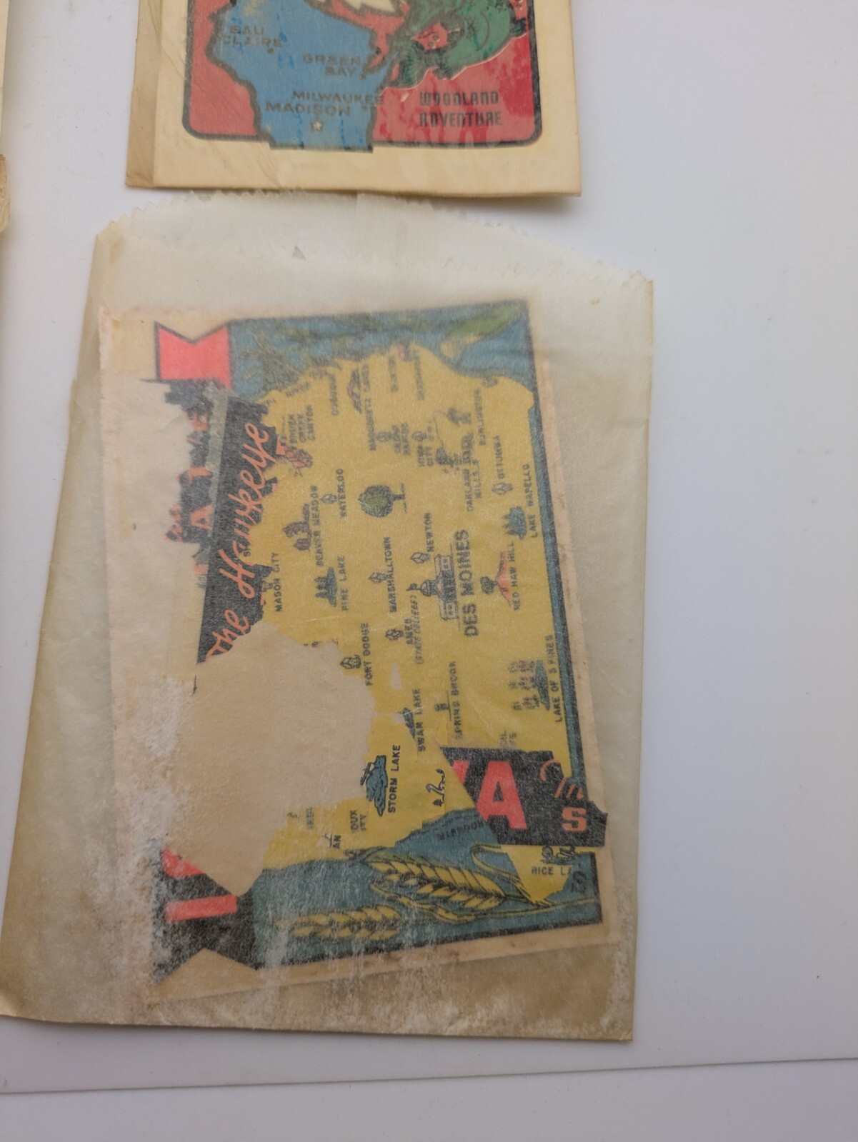ANTIQUE 19540s-50s Set of 4 Luggage Labels in Original Sleeves +2 Empty Sleeves