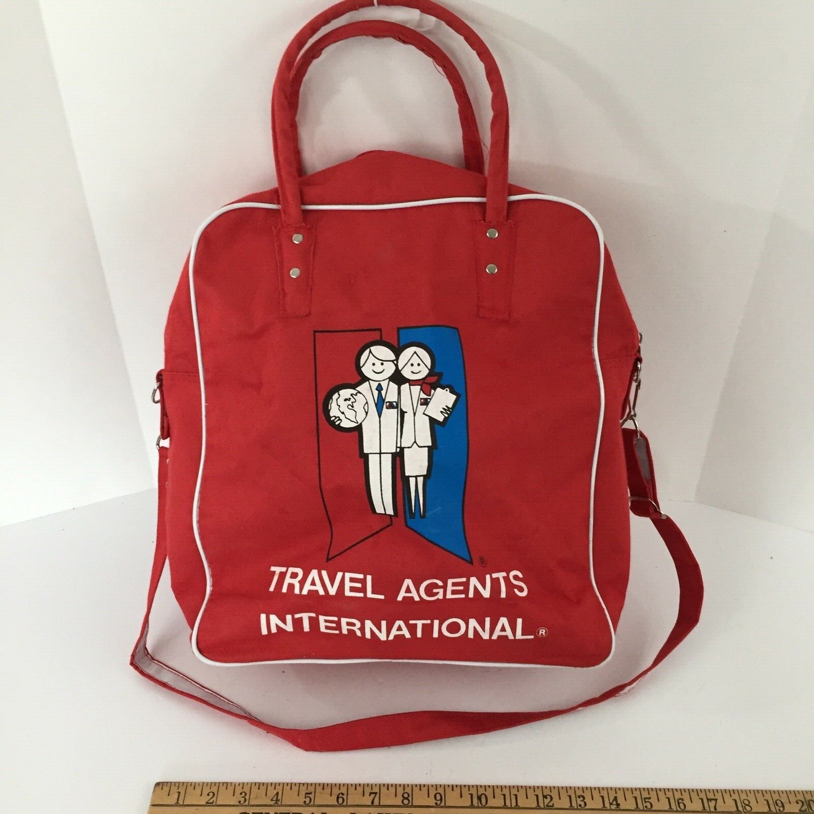 Vintage Travel Agents Carry on Bag 1970s 1980s Era Stewardess Tourist Bag