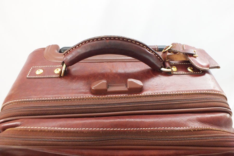 Hartmann Belting Leather 22″ Carry On Roller Suitcase Luggage CLEAN Rich Brown