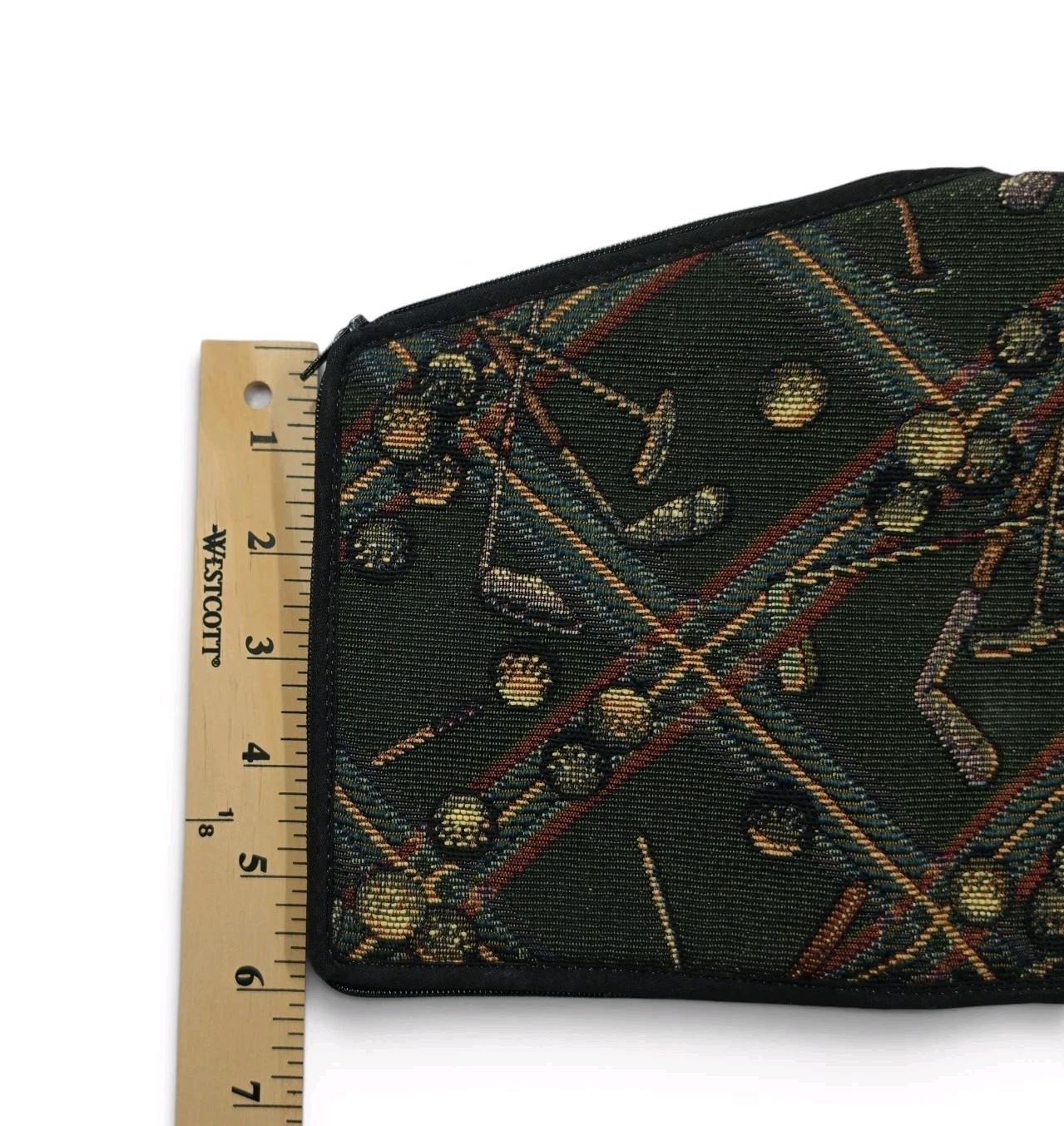 Vintage Golf Hanging Travel Organizer Tapestry Zip Case USA Made