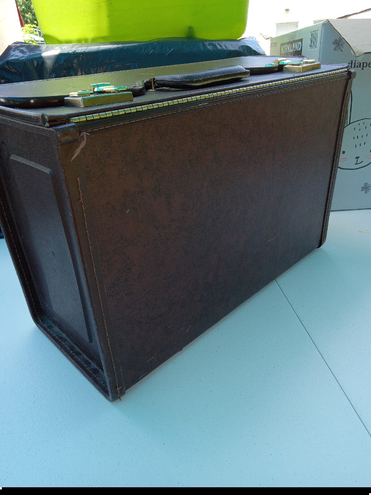 Vintage Stebco Suitcase With Retro Clip Closure 1960s Storage Movie Props Trl7