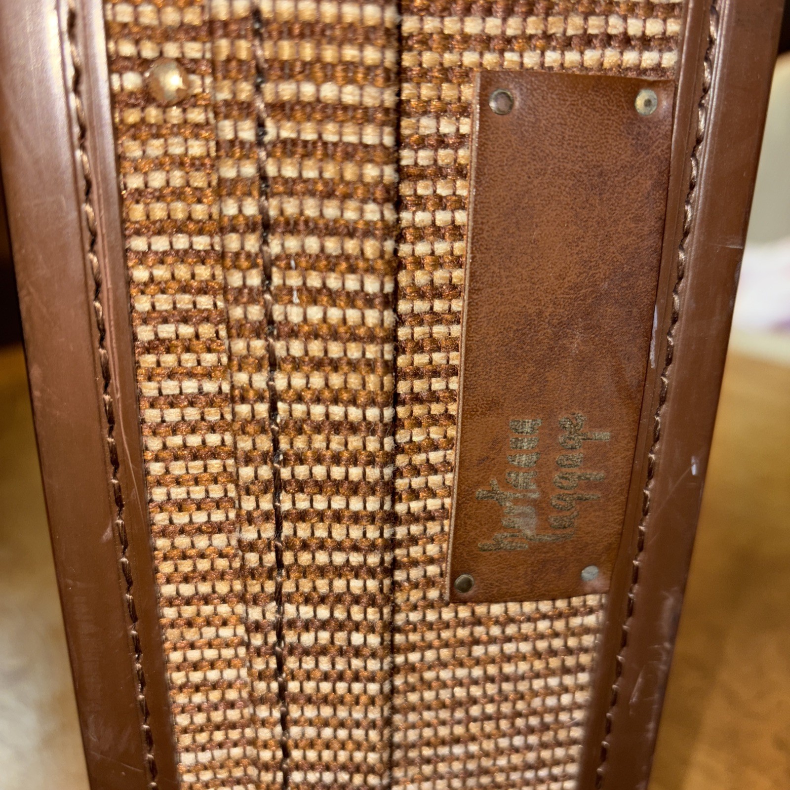 1920s Hartman Luggage Tweed And Leather Briefcase
