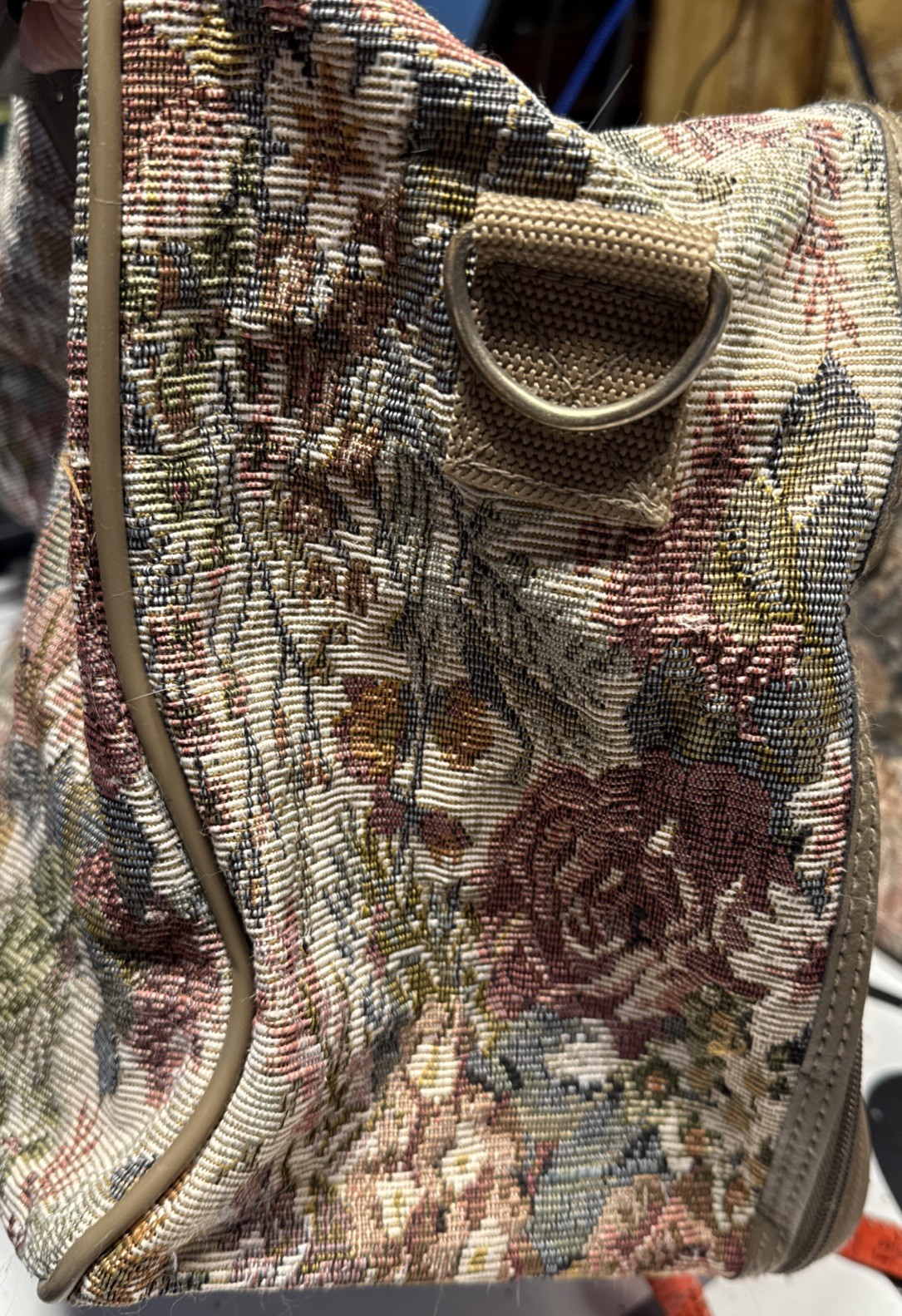 Vtg Jaguar Luggage Floral Tapestry 2 Piece Luggage Set Weekender Carry On/71