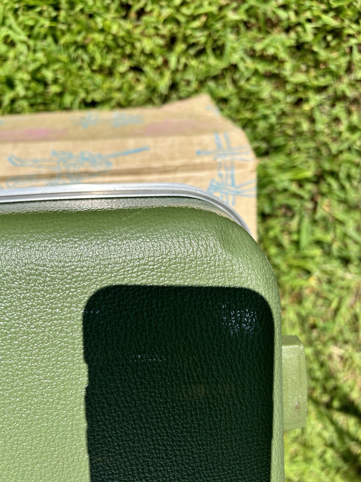 Vintage Avocado Green Luggage 3 Piece Set Hard Shell Suitcases in Boxes, No Key
