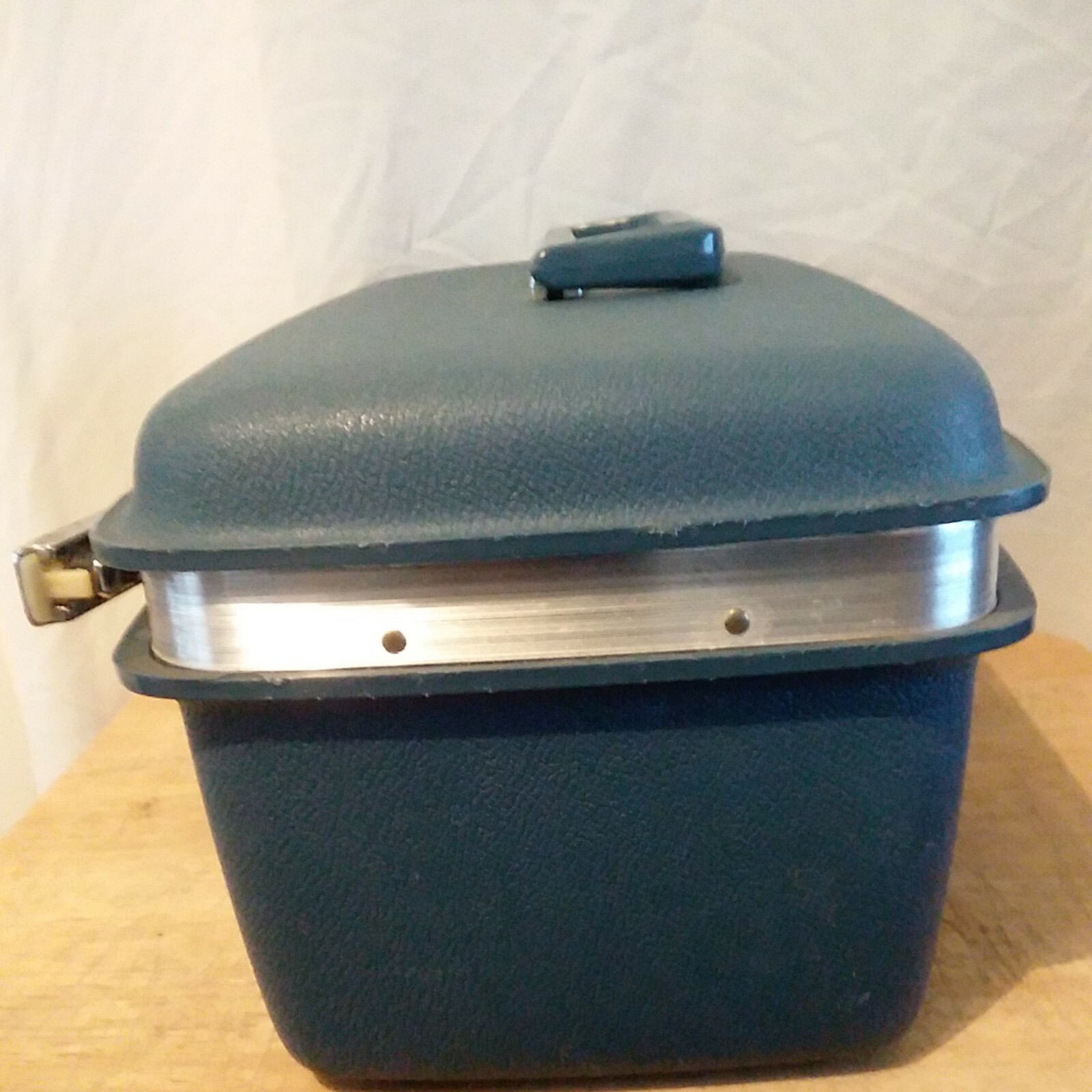 Vintage Blue Samsonite Hard Makeup Case With Original Tray And Mirror S3