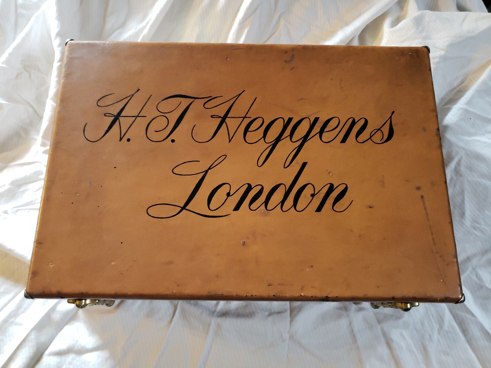 Vintage Rare H.J. Heggens Marsden INC Briefcase Luggage US Government Cowhide