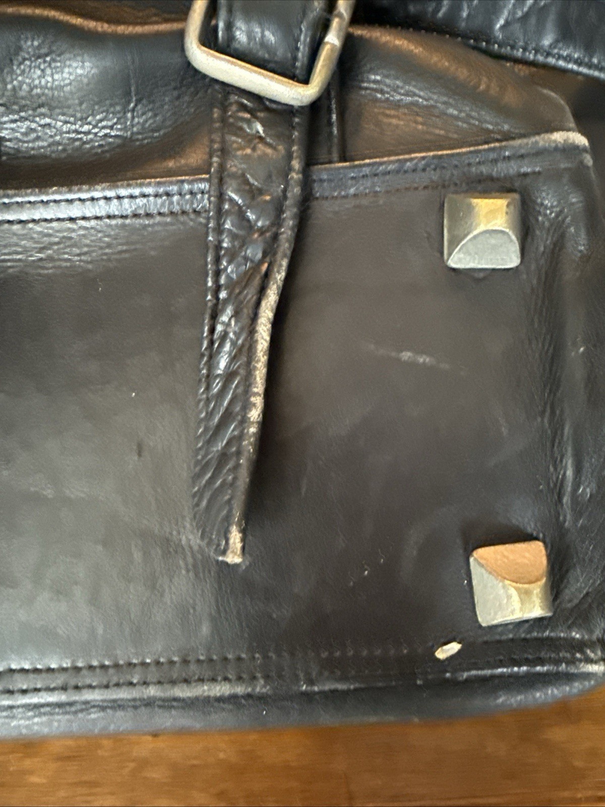 Black Leather Vintage Backpack From Wilson Leather