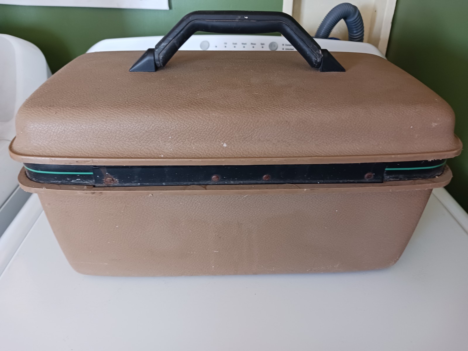 Vintage Brown Samsonite Concord Train Case With Key & Tray