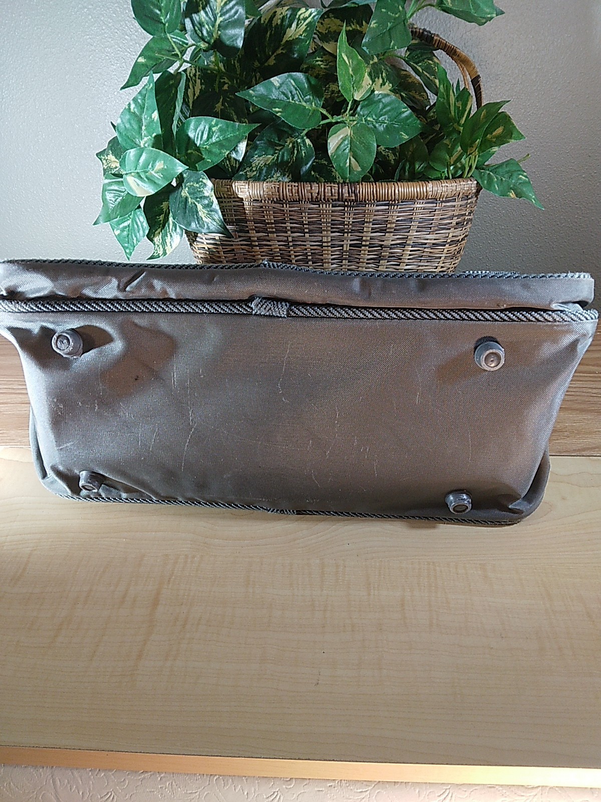 Vintage Oleg Cassini Gray Travel Carry-On, Overnight, Weekender Bag By Airway