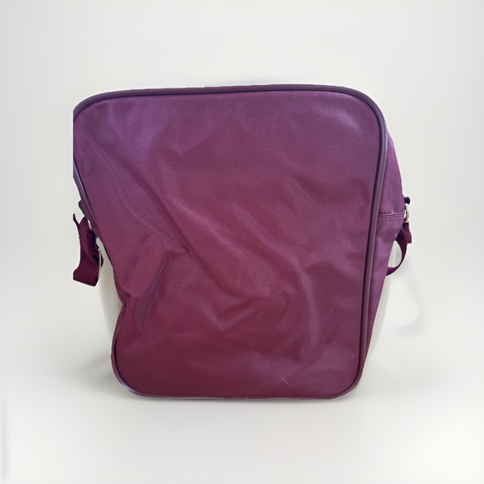Vintage Samsonite Maroon Travel Shoulder Bag – 1990s Overnight Flight Cabin Bag