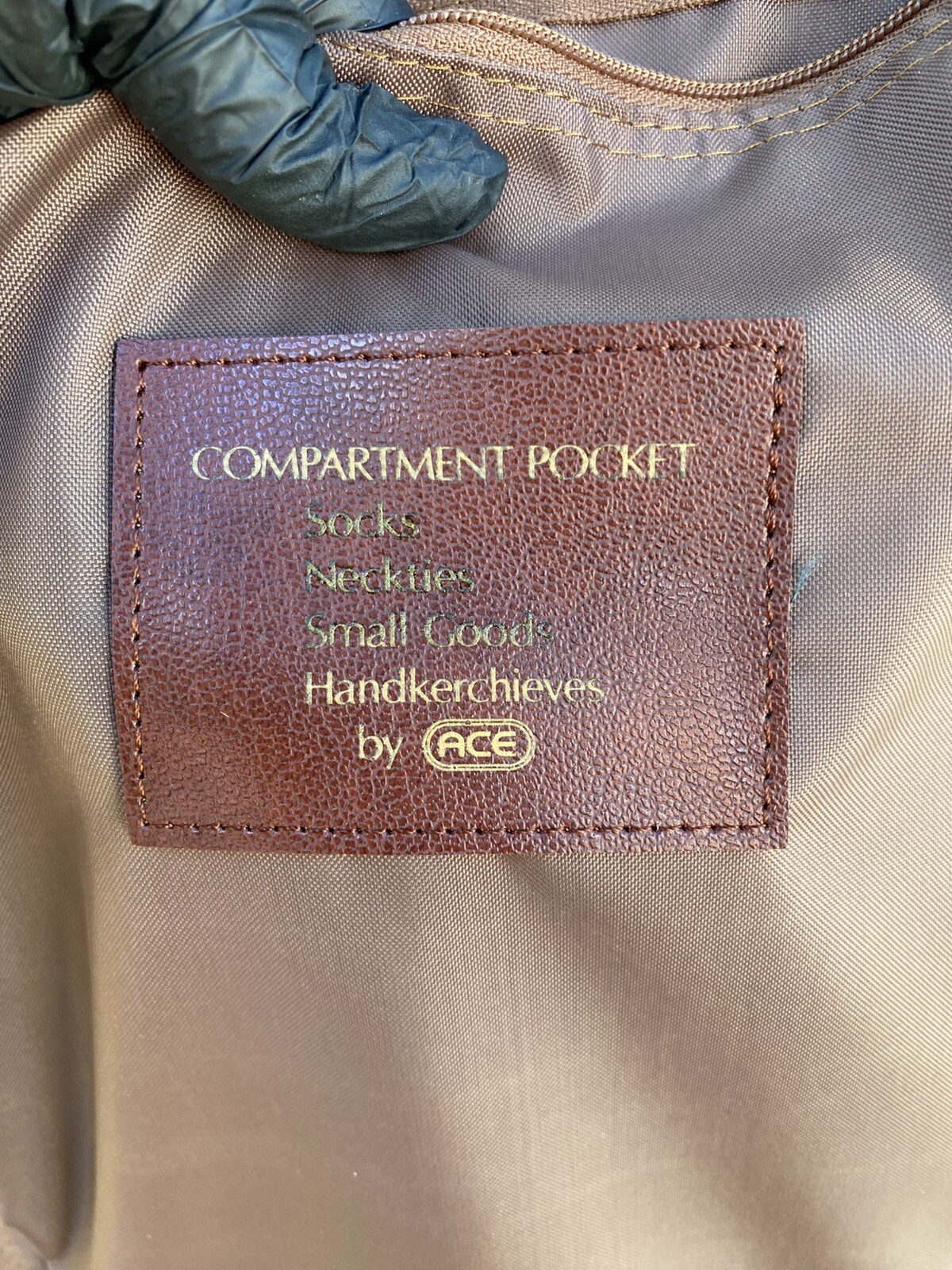 VTG Rimini by ACE Monogram Garment Bag Brown Travel Luggage Suit Carrier Japan